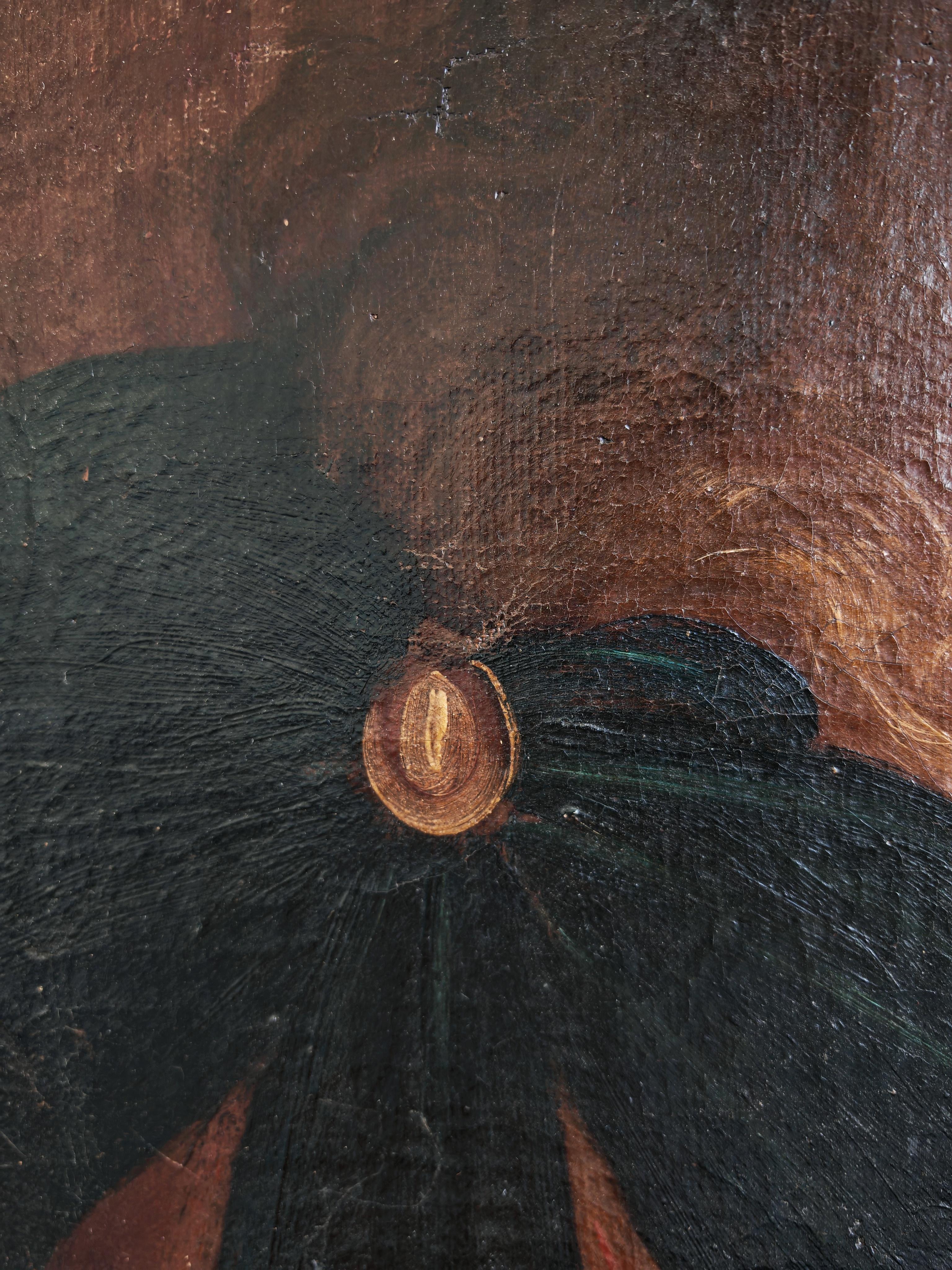 Olio su tela barocco italiano raffigurante Sybilla // Italia, XVII secolo in vendita 2
