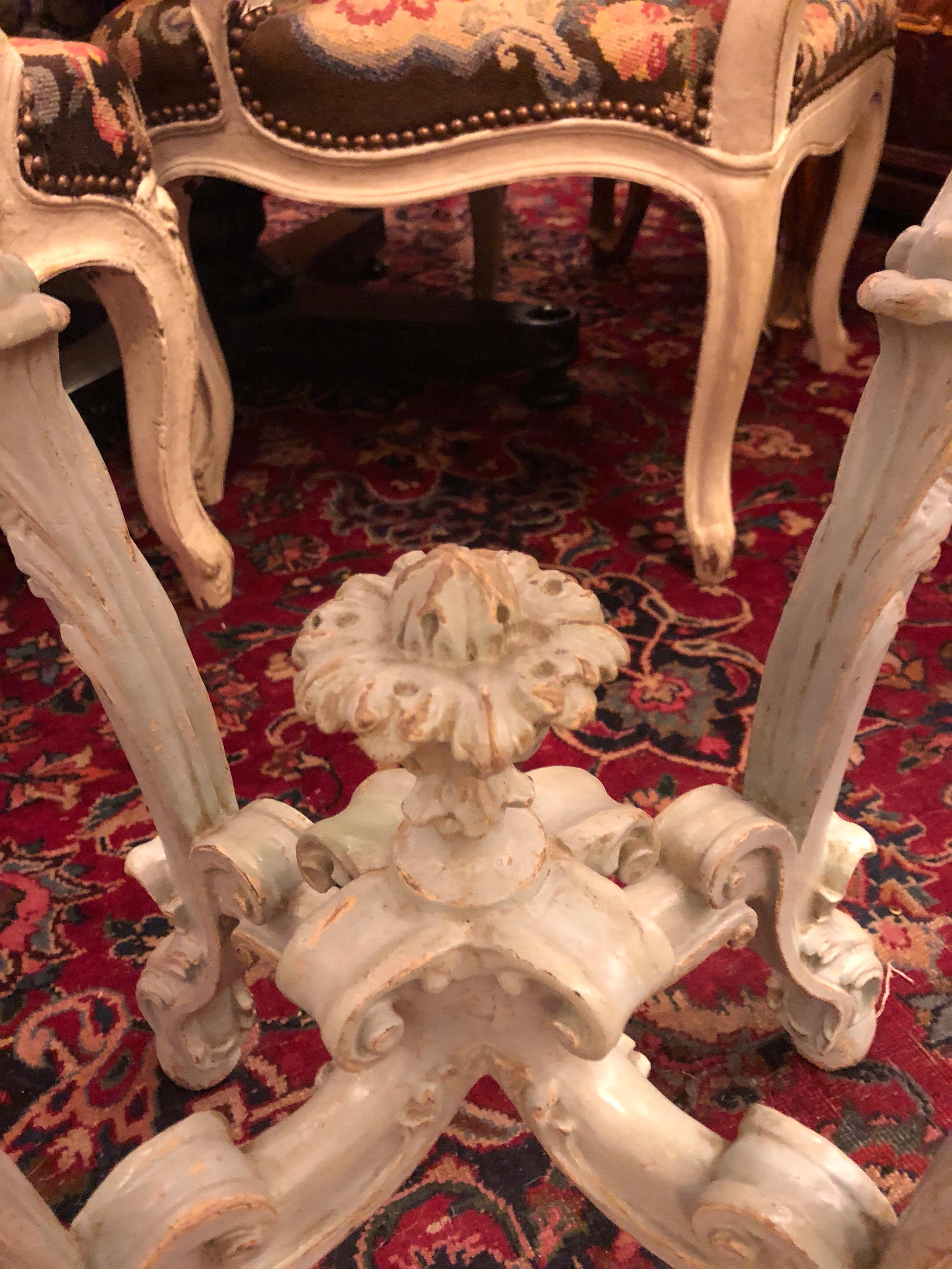 18th Century and Earlier Italian Baroque Painted Piedmontese Table