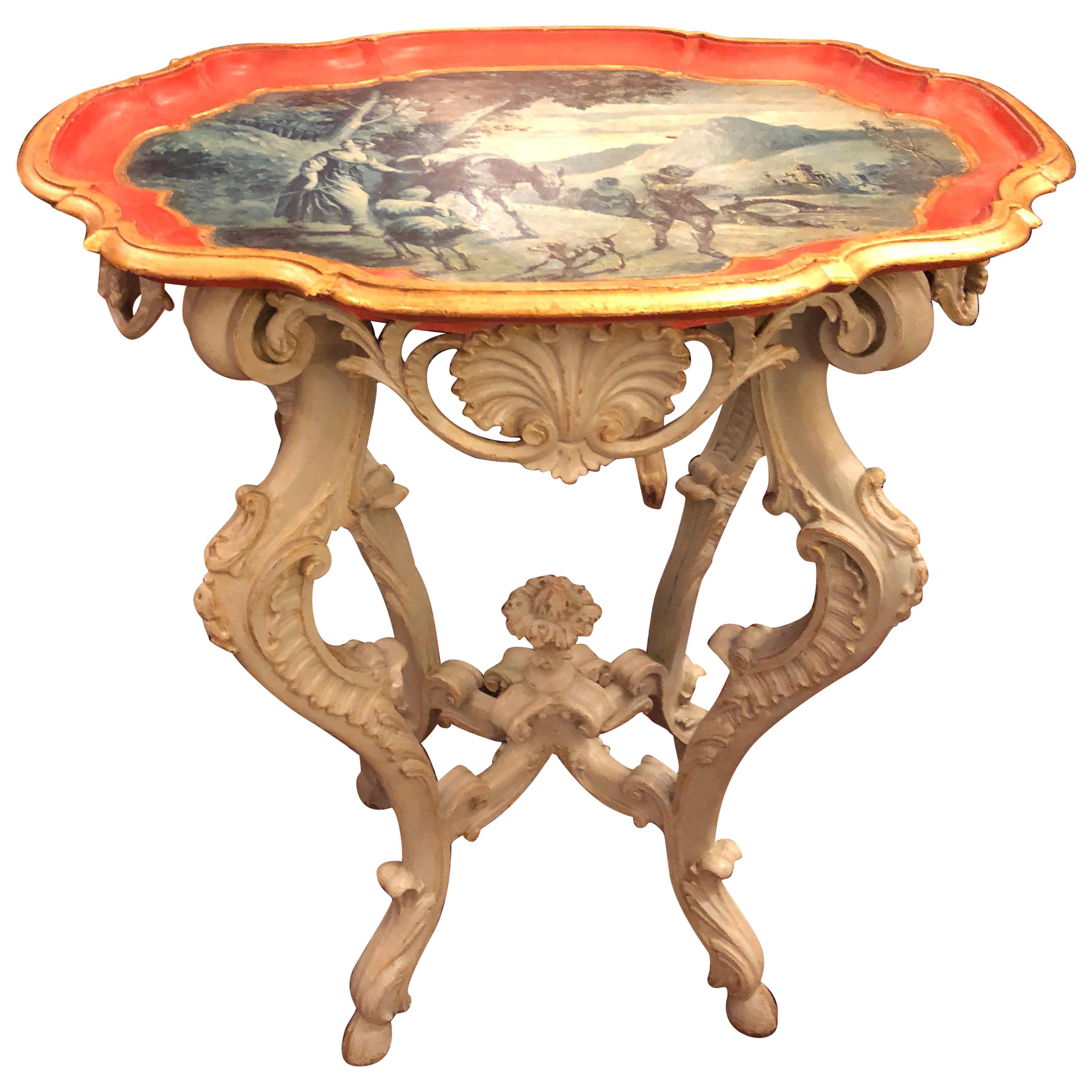 Italian Baroque Painted Piedmontese Table