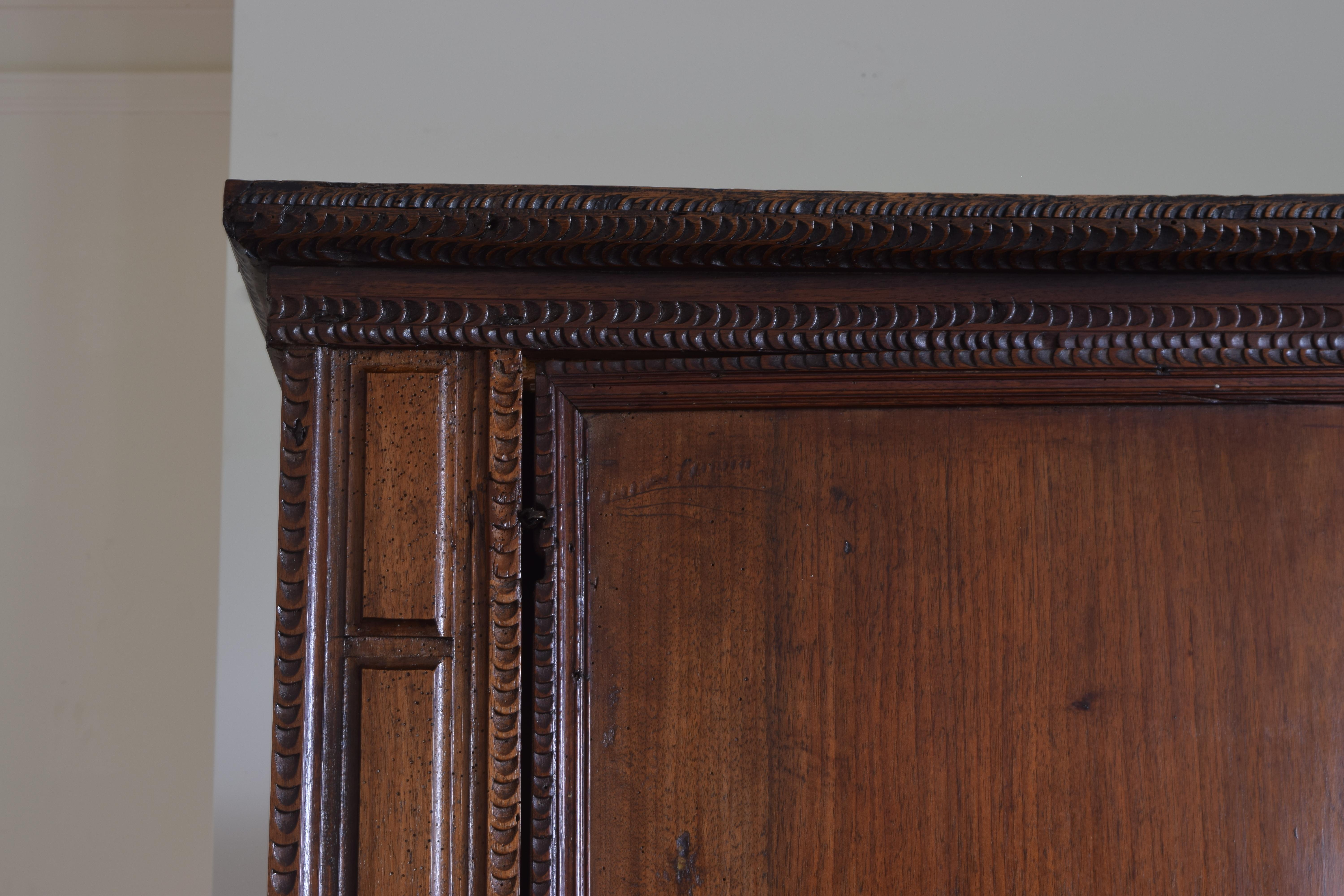 Italian Baroque Period Carved Walnut Sacristy Cabinet, Mid to Late 17th Century 6
