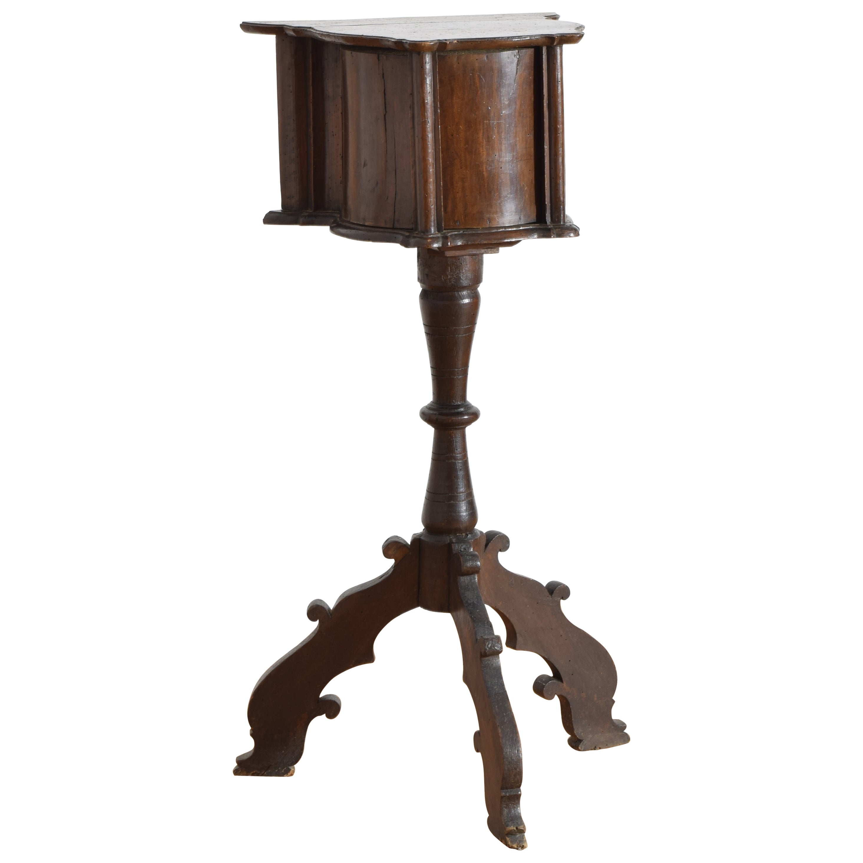 Italian Baroque Period Walnut Altar Console Table, mid 17th century For Sale