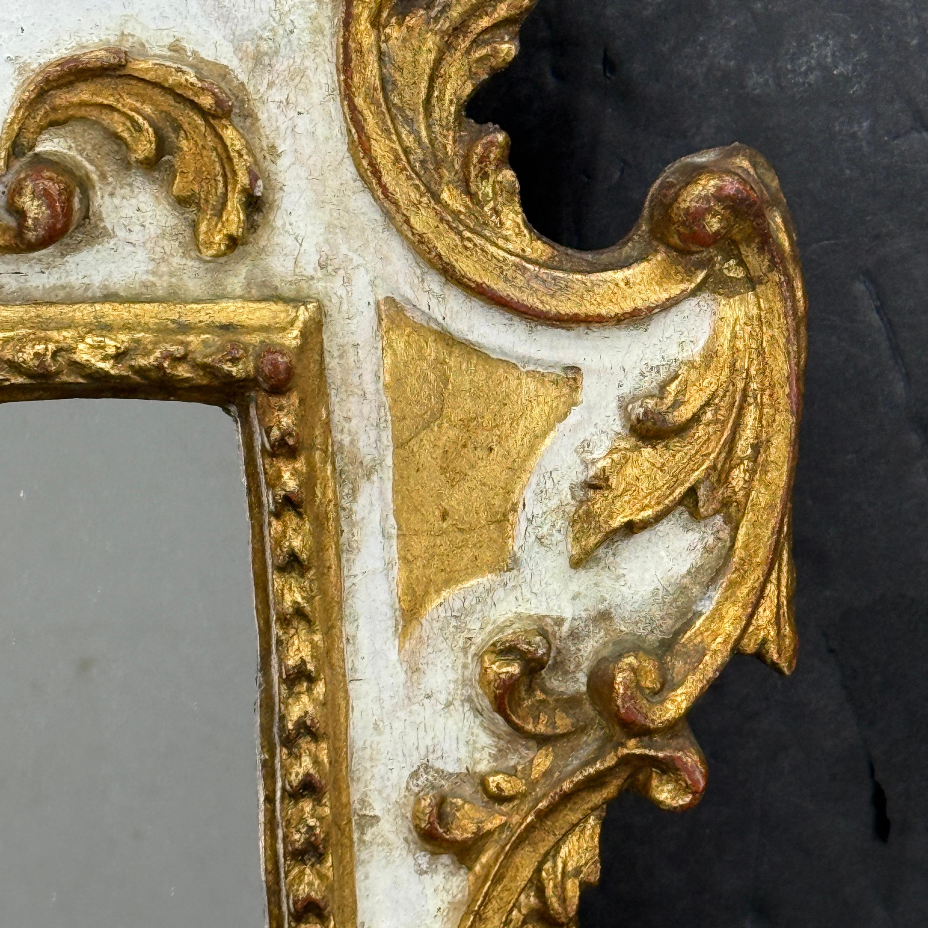 Italian Baroque Putti Gold Gilded Wall Mirror For Sale 2