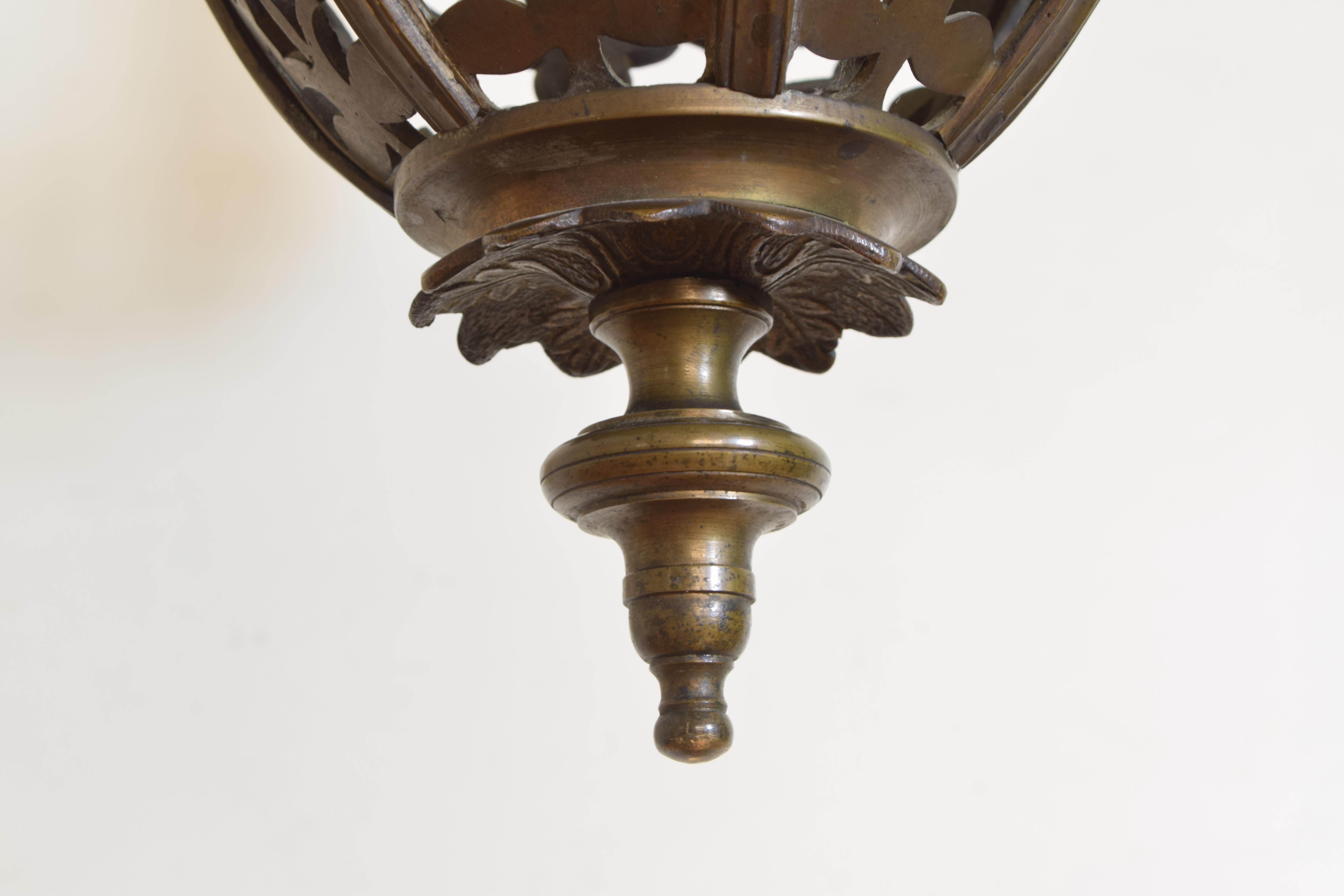 Italian Baroque Revival Bronze 6-Light Chandelier, Second Half of 19th Century 7