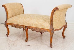 Italian Baroque Revival Cerused Upholstered Bench