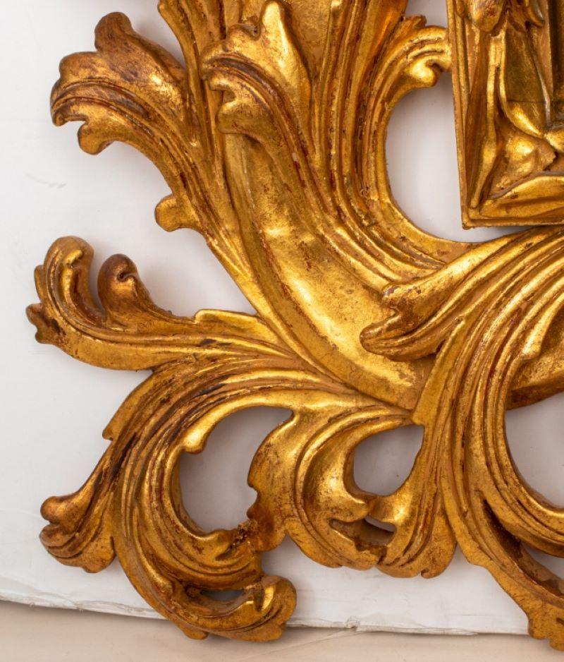 Italian Baroque Revival Gilt Wood Mirror In Good Condition In New York, NY