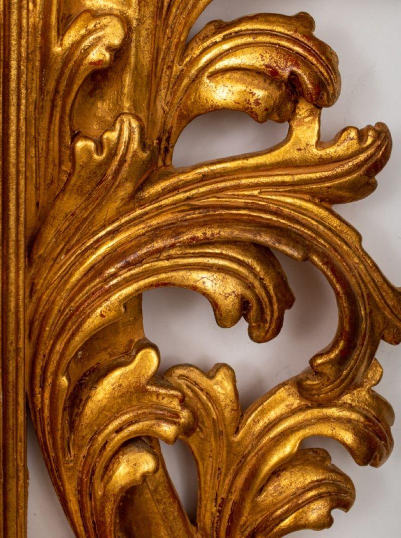 20th Century Italian Baroque Revival Gilt Wood Mirror