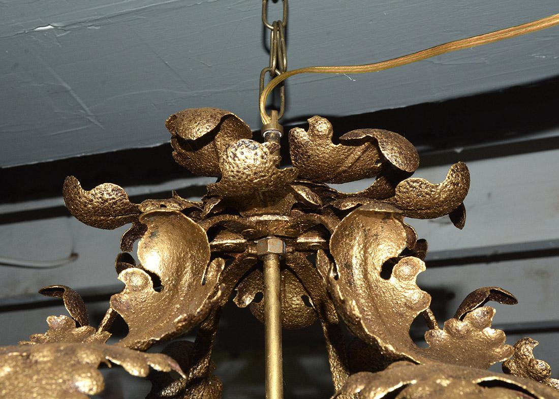 Baroque Lanterne suspendue italienne de style baroque du 19ème siècle en tôle en vente