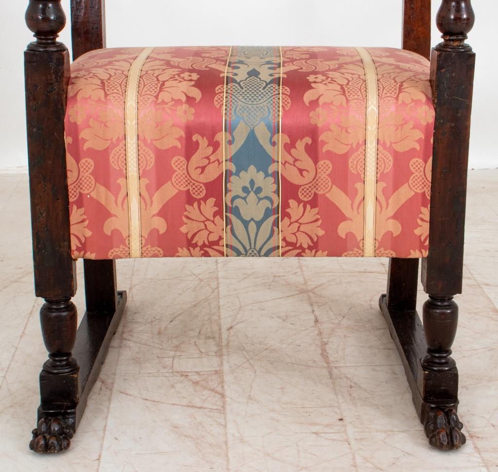 19th Century Italian Baroque Style Arm Chair, 19th C For Sale