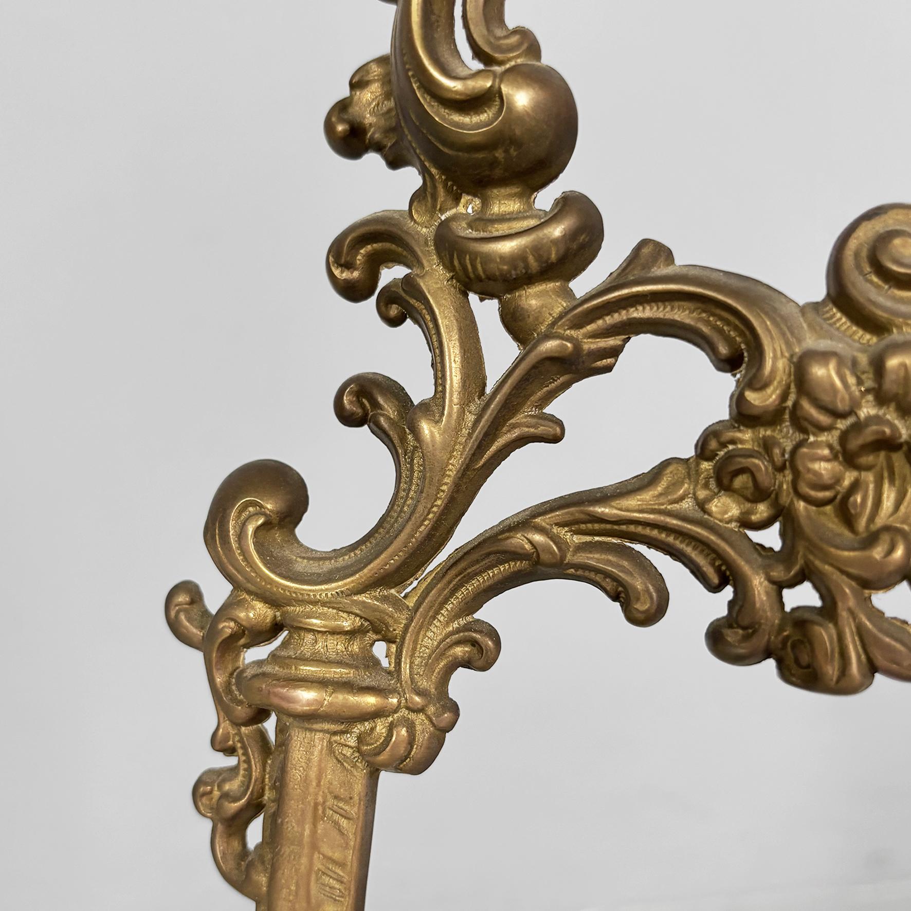 Italienische Bronzetischstaffelei oder Bücherständer im Barockstil, 1950er Jahre im Angebot 6