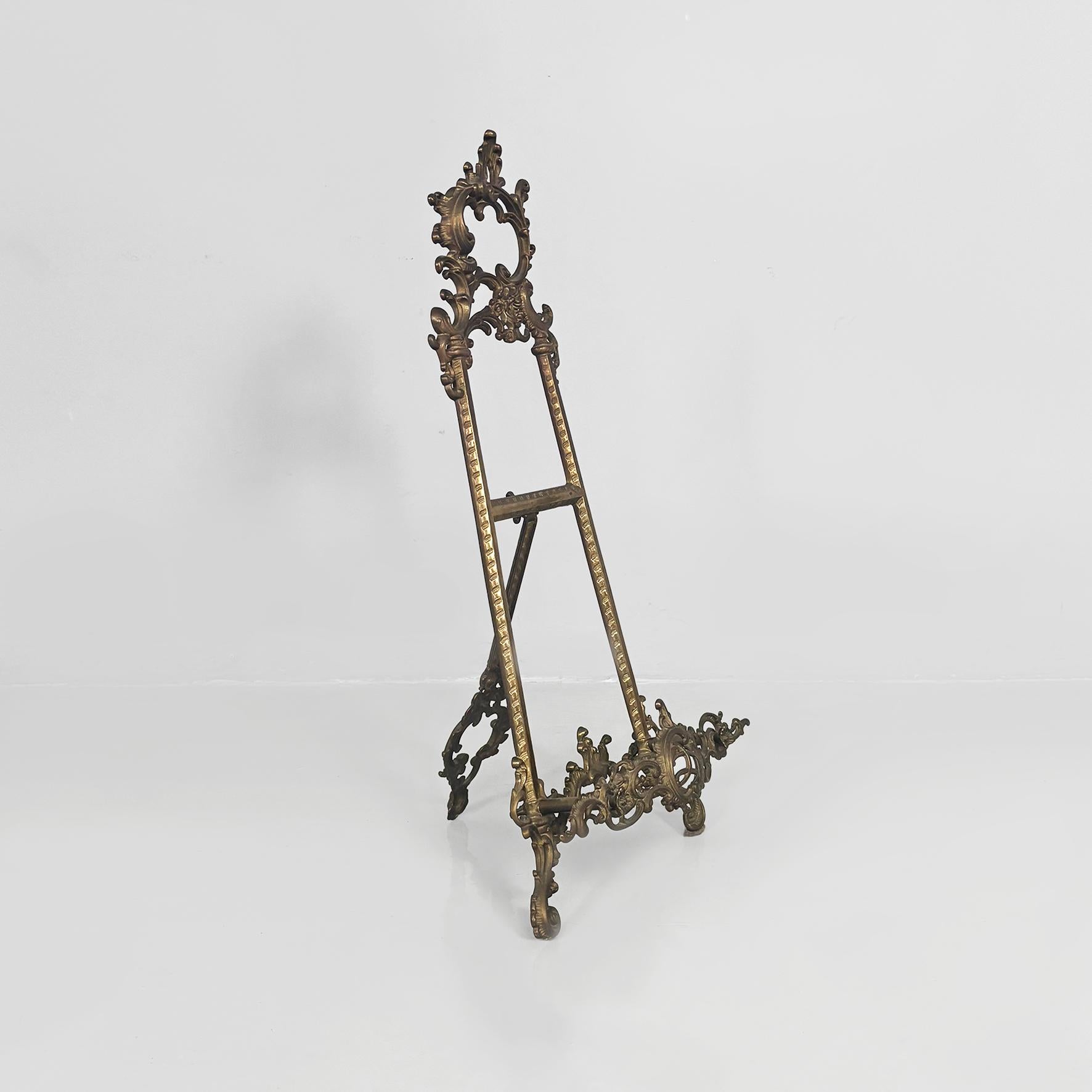 Italienische Bronzetischstaffelei oder Bücherständer im Barockstil, 1950er Jahre im Zustand „Gut“ im Angebot in MIlano, IT