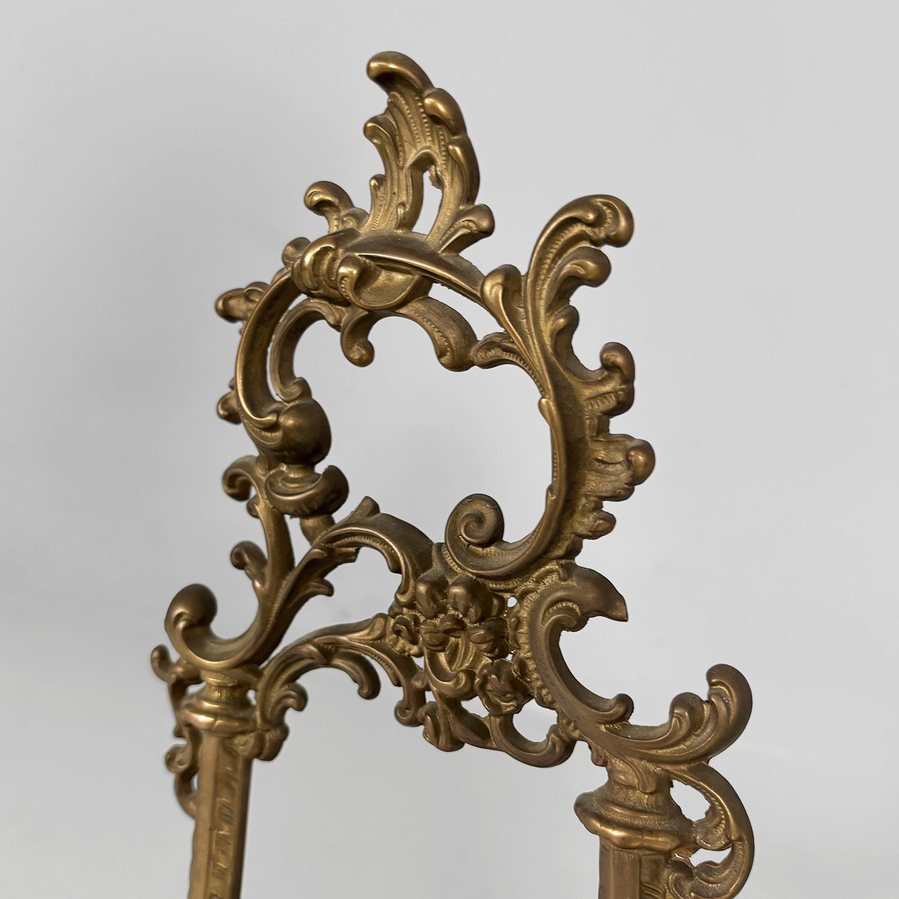 Italienische Bronzetischstaffelei oder Bücherständer im Barockstil, 1950er Jahre im Angebot 4
