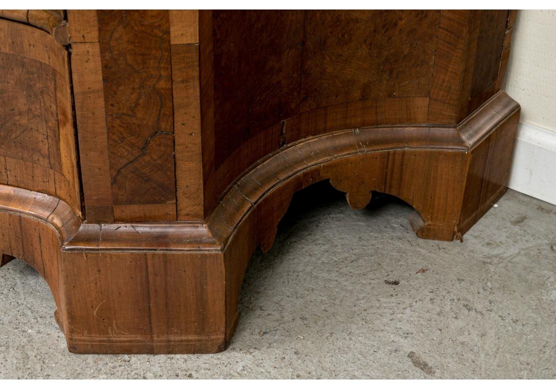 Italian Baroque Style Burl Walnut Secretary Desk Cabinet For Sale 13