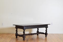 Italian Baroque Style Carved and Ebonized Walnut Coffee Table, Mid 19th Century