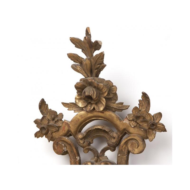 Italian Baroque Style Carved Giltwood Mirror, 19th Century In Good Condition In Cypress, CA