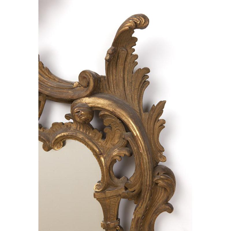 Italian Baroque Style Carved Giltwood Mirror, 19th Century 1