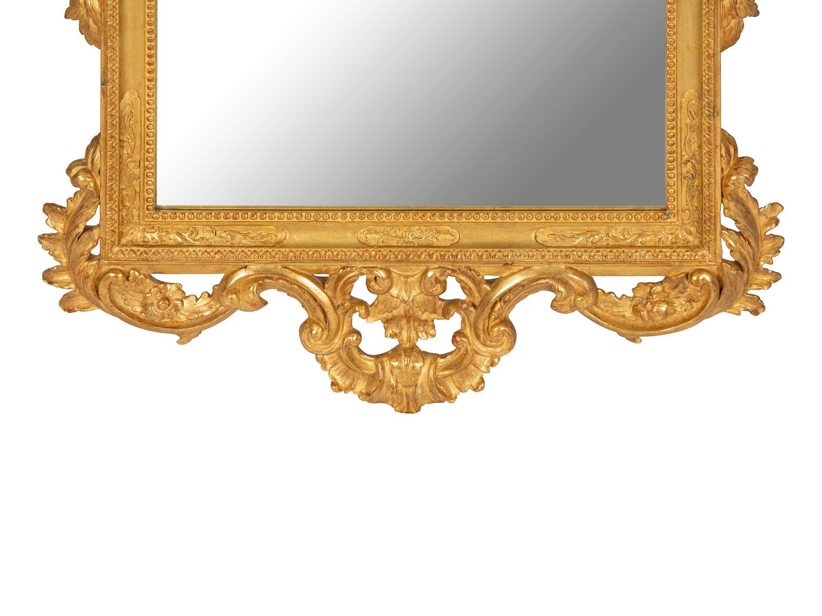 Italienischer Spiegel aus vergoldetem Holz im Barockstil, frühes 20. Jahrhundert im Angebot 2