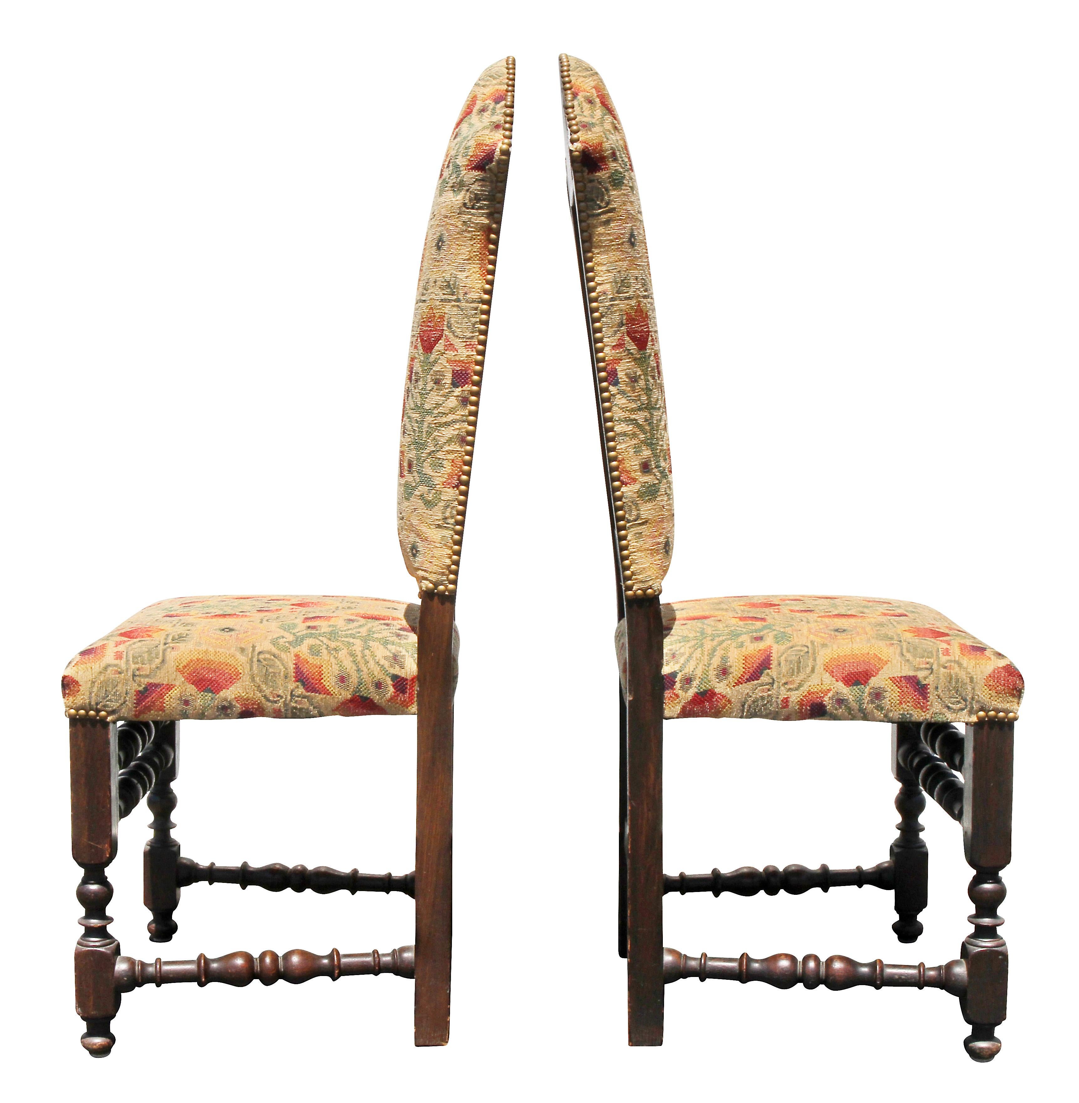 Italian Baroque Style Oak Side Chairs 1