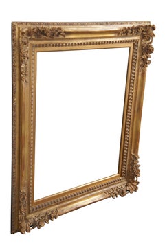 Peinture d'art murale italienne baroque ornée de fleurs ou cadre miroir 24" x 30"