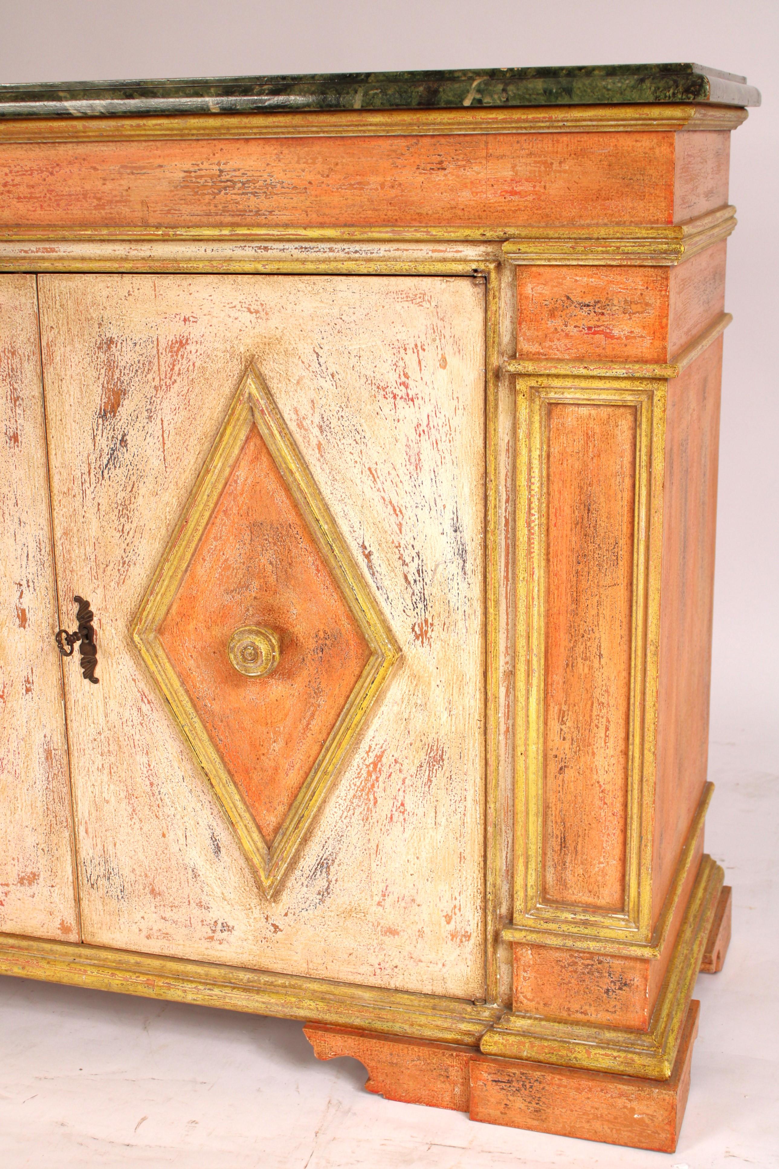 Italian Baroque Style Painted Credenza 2