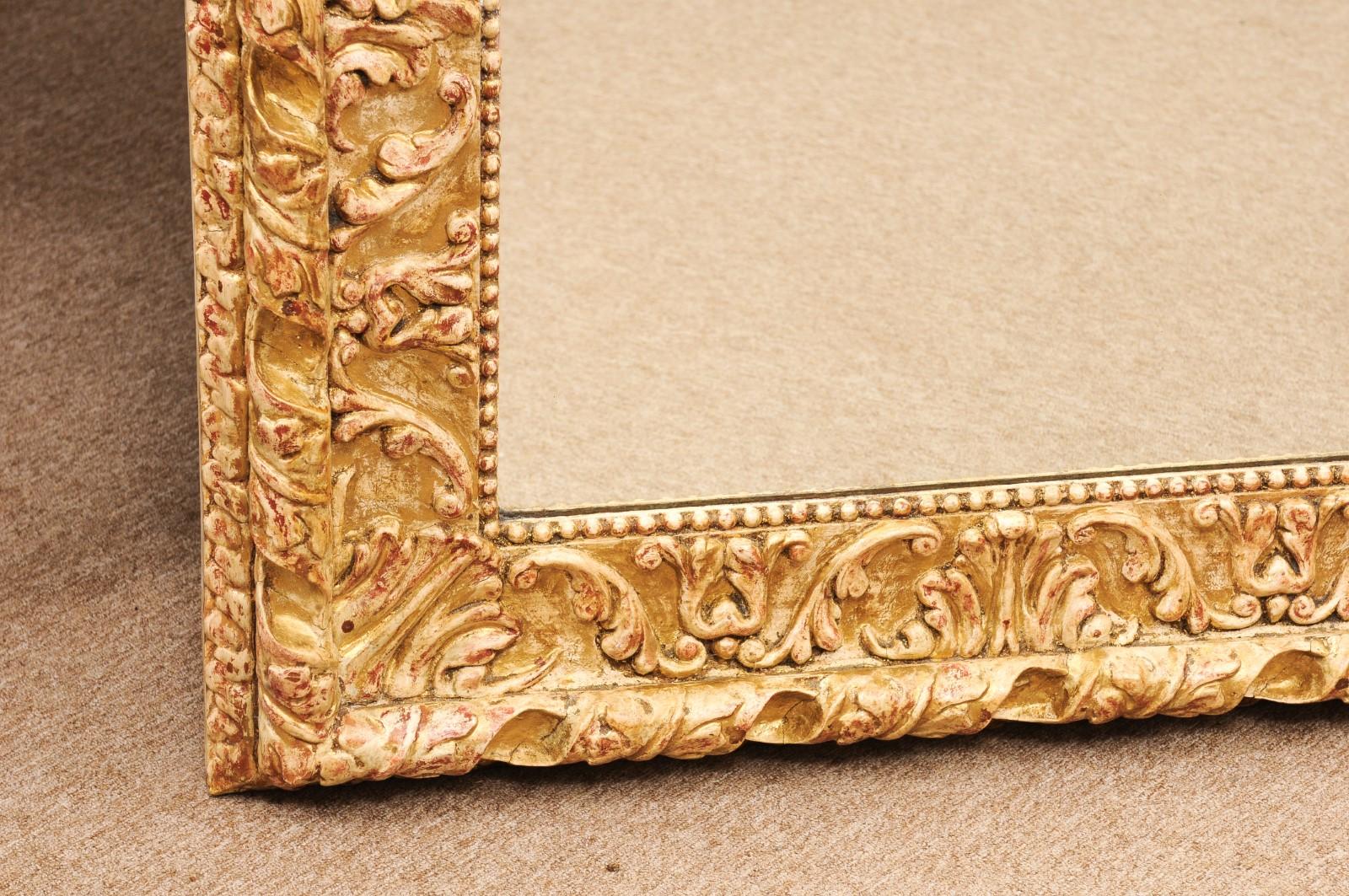  Italienischer Barockspiegel im Barockstil, bemalt und vergoldet, 20. Jahrhundert im Angebot 2
