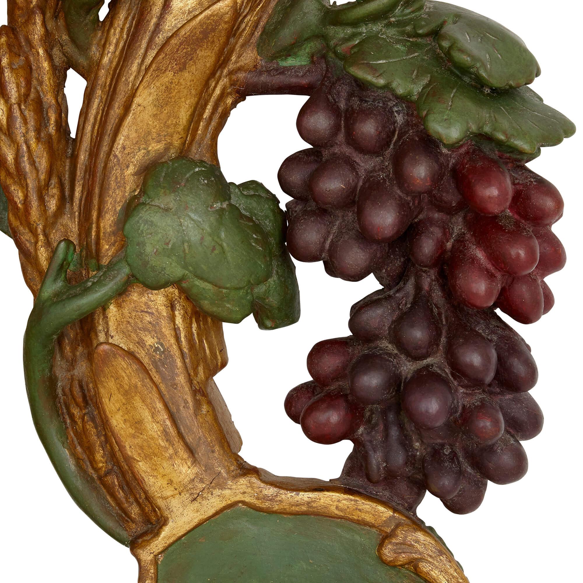 Miroir Mural Italien de Style Baroque en Bois Peint et Doré Bon état - En vente à London, GB