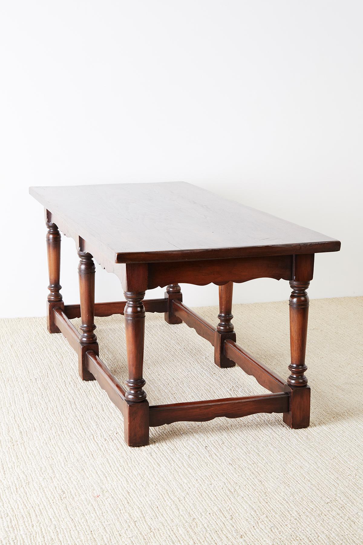 Italian Baroque Style Refectory Table or Library Table For Sale 9
