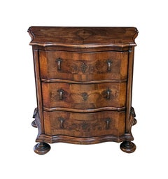 Italian Baroque Style Serpentine 3-drawer Commode