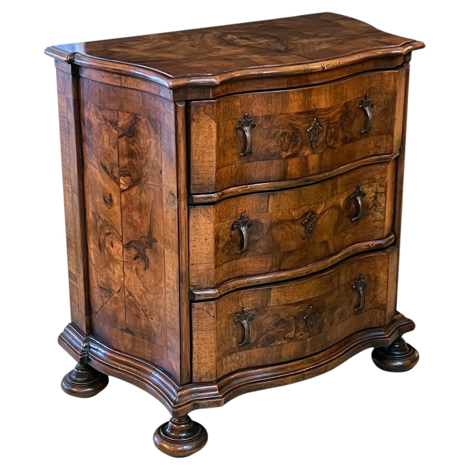 Italian Baroque Style Serpentine 3-drawer Commode