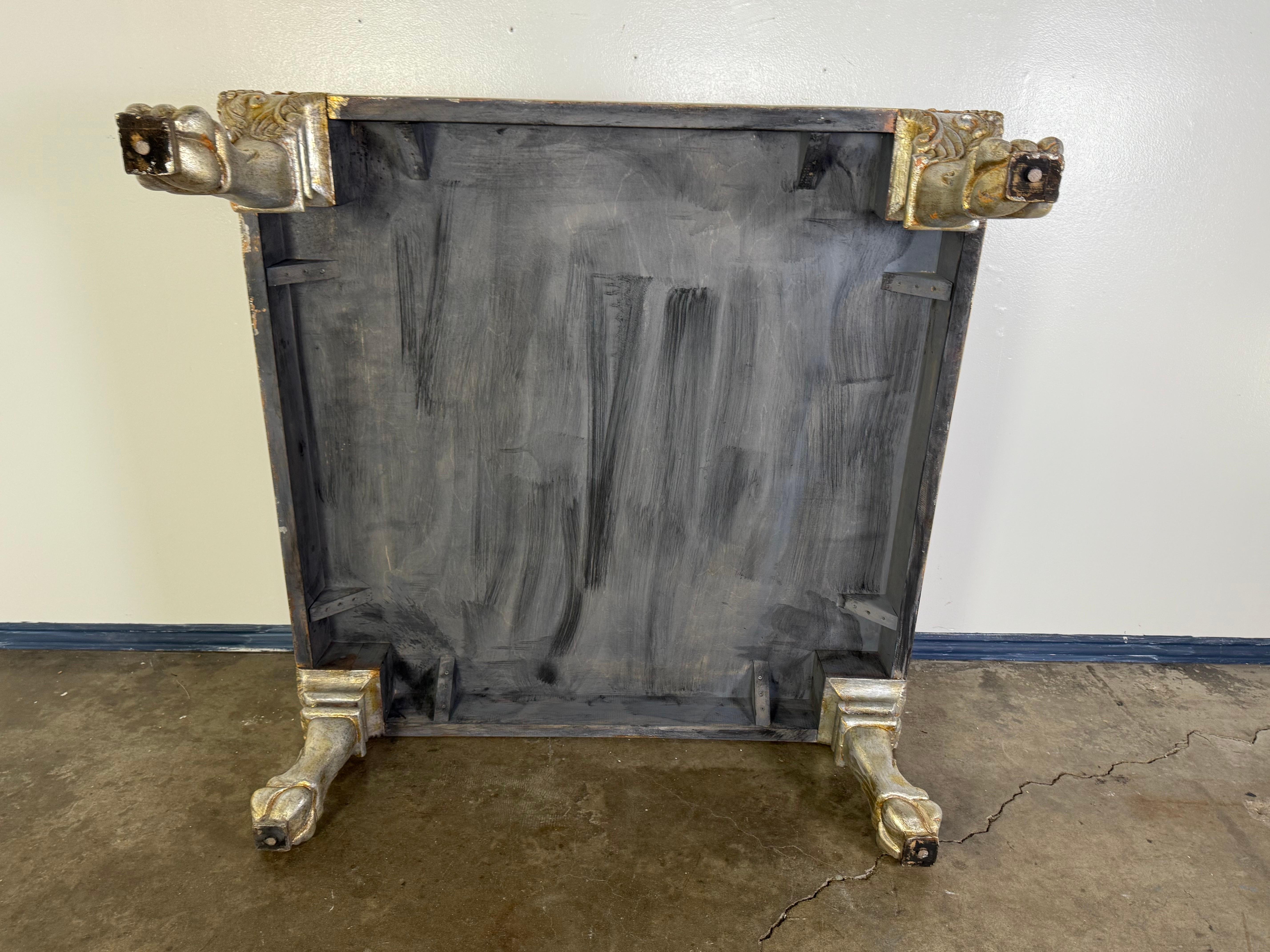 Italian Baroque Style Silvered Coffee Table For Sale 7