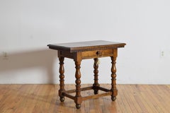 Cajonera italiana de roble torneado de estilo barroco, mediados del siglo XIX