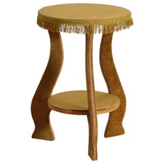 Italian Baroque Style Velvet Upholstered Baroque Style Side Table
