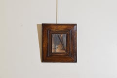 Italian Baroque Style Walnut and Ebonized Small Wall Mirror, ca. 1900