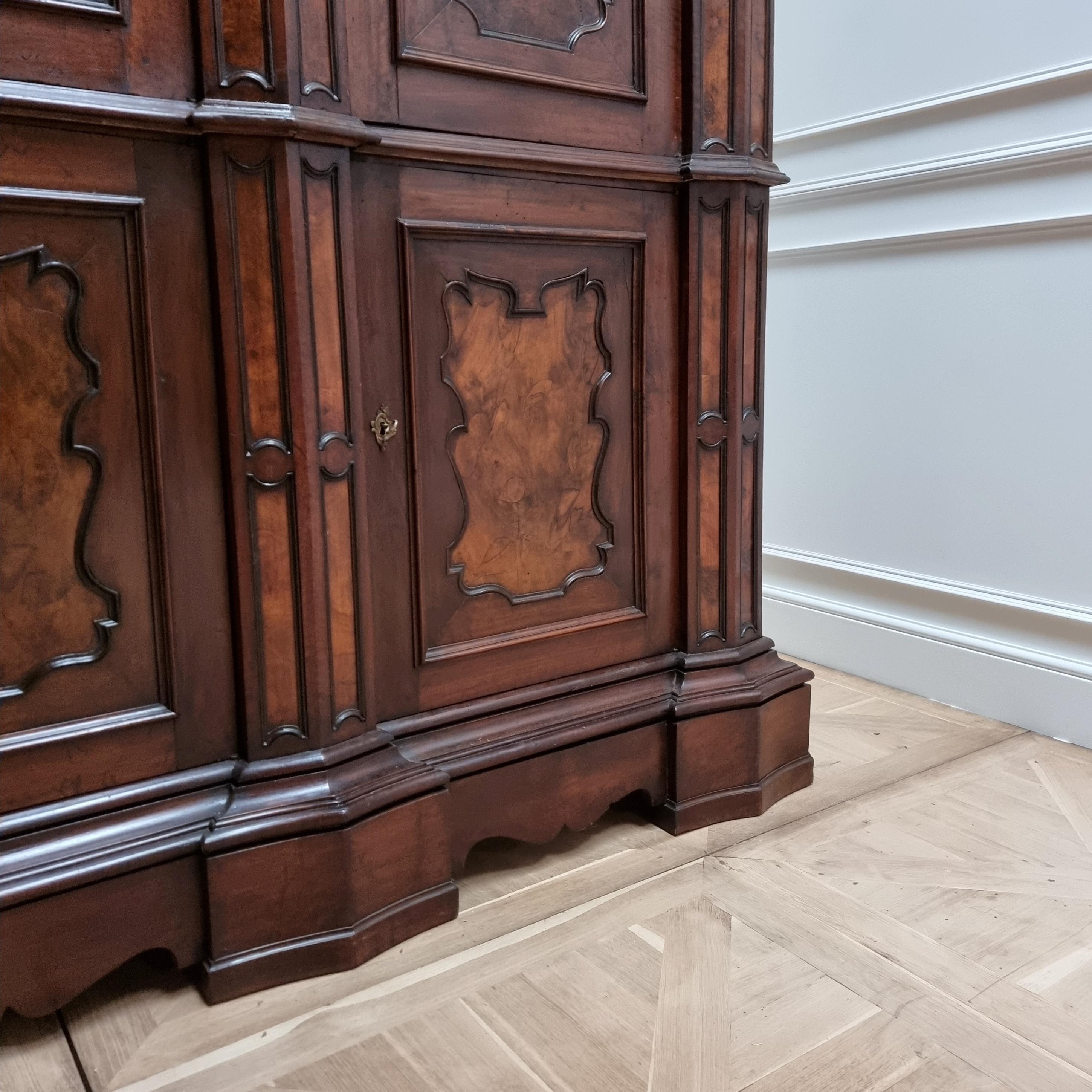 Italian Baroque Style Walnut Armoire 2