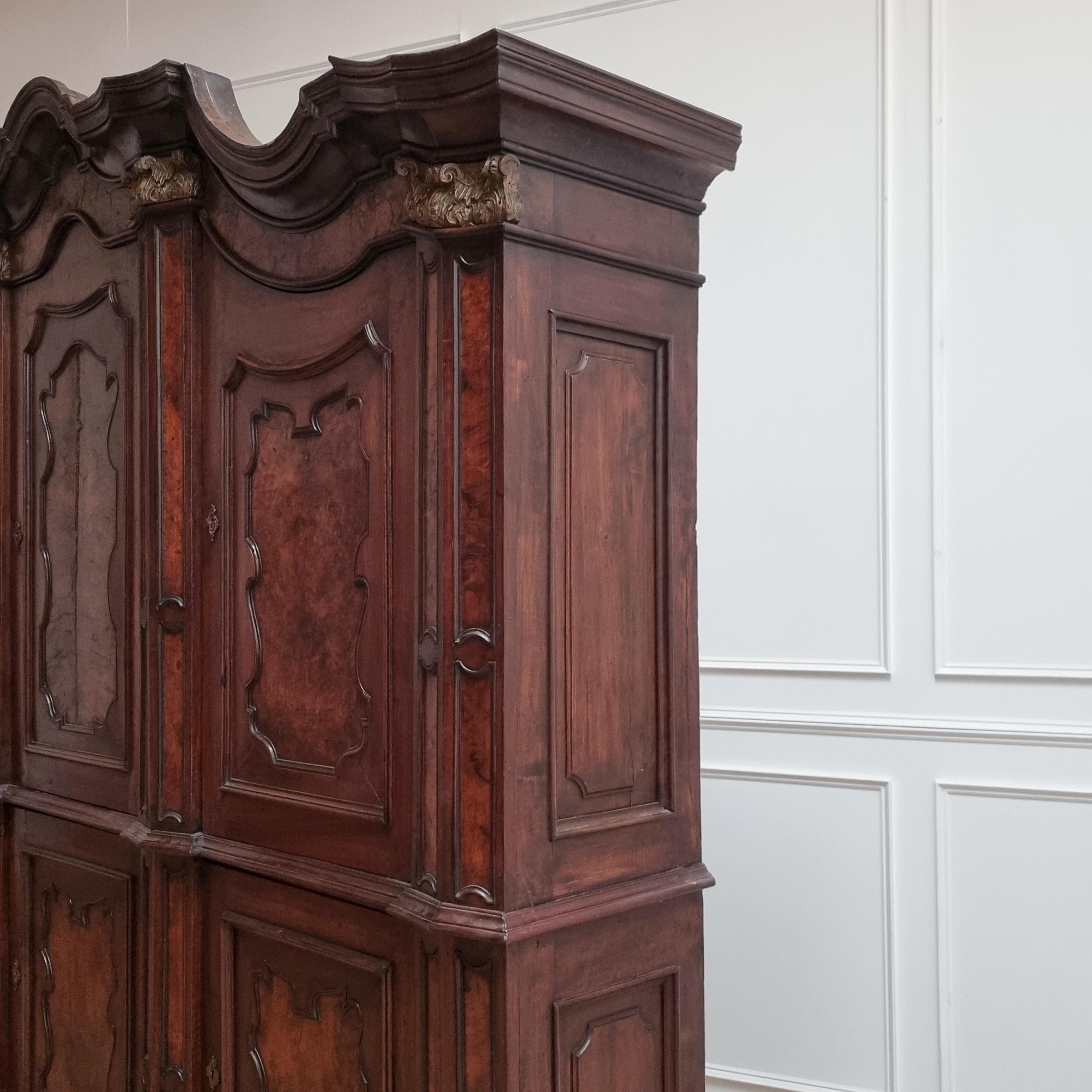 Italian Baroque Style Walnut Armoire 4