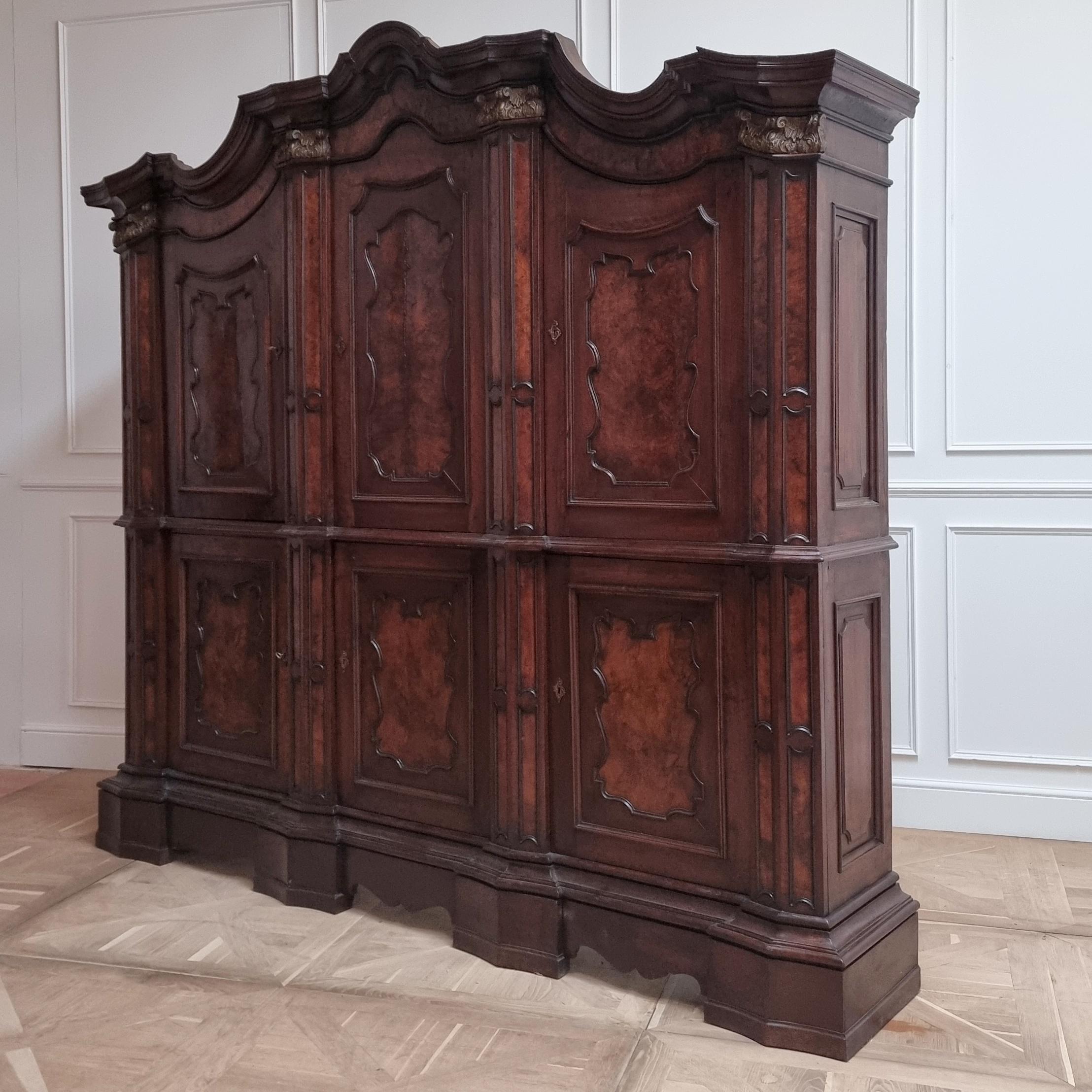 Italian Baroque Style Walnut Armoire 5