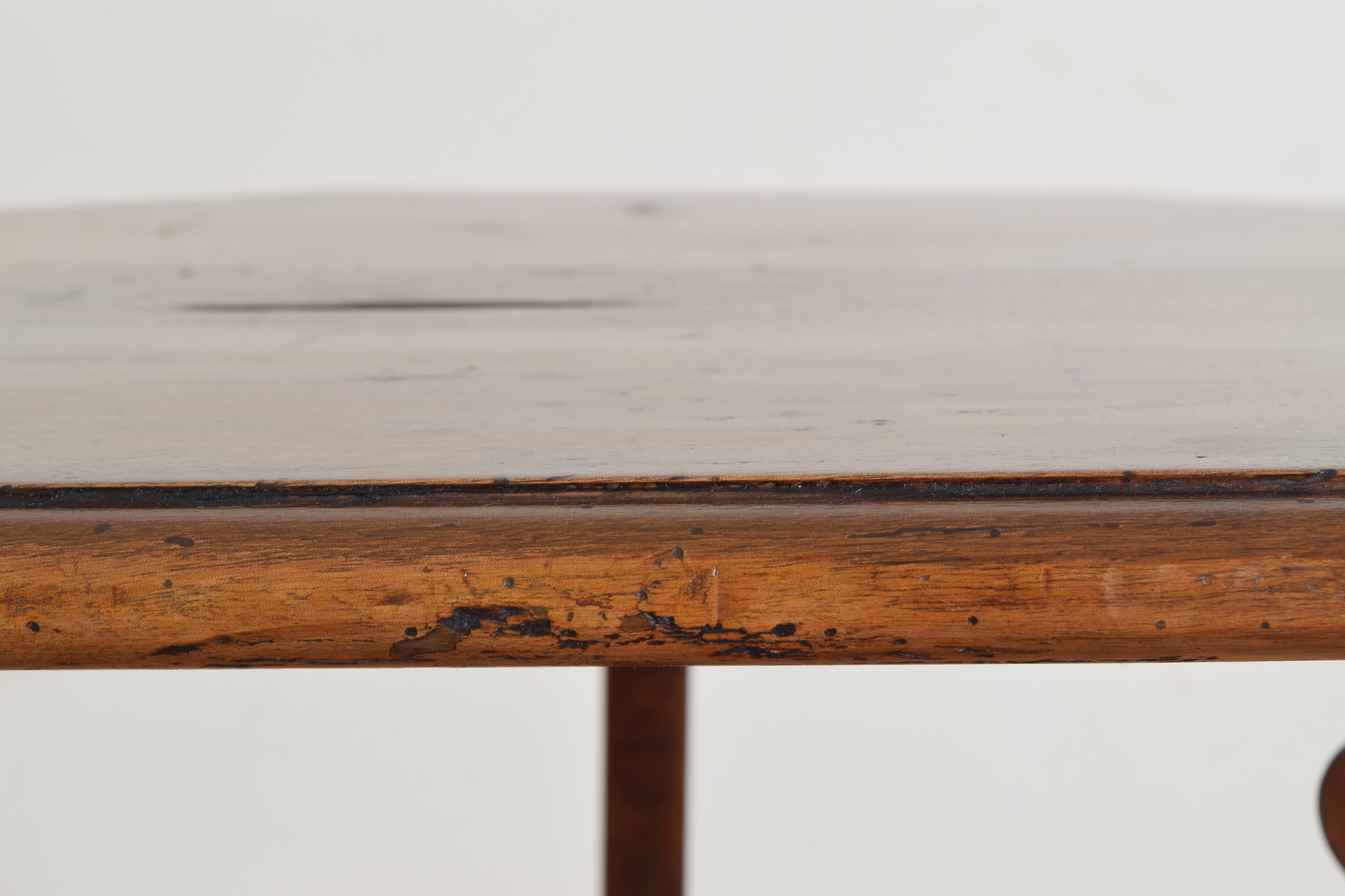 Italian Baroque Style Walnut Octagonal Table, Mid-19th Century 5