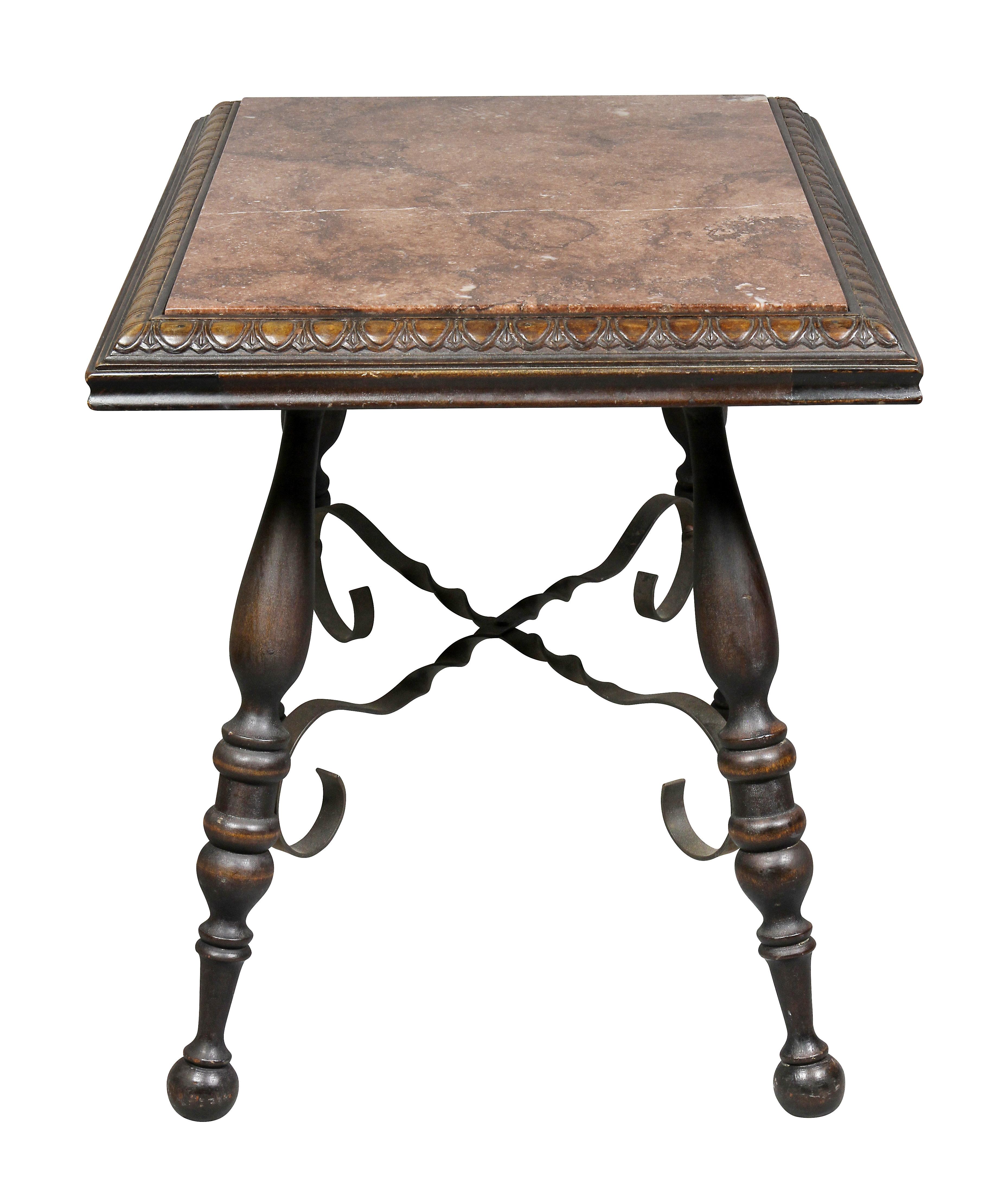 Italian Baroque Style Walnut Table 1