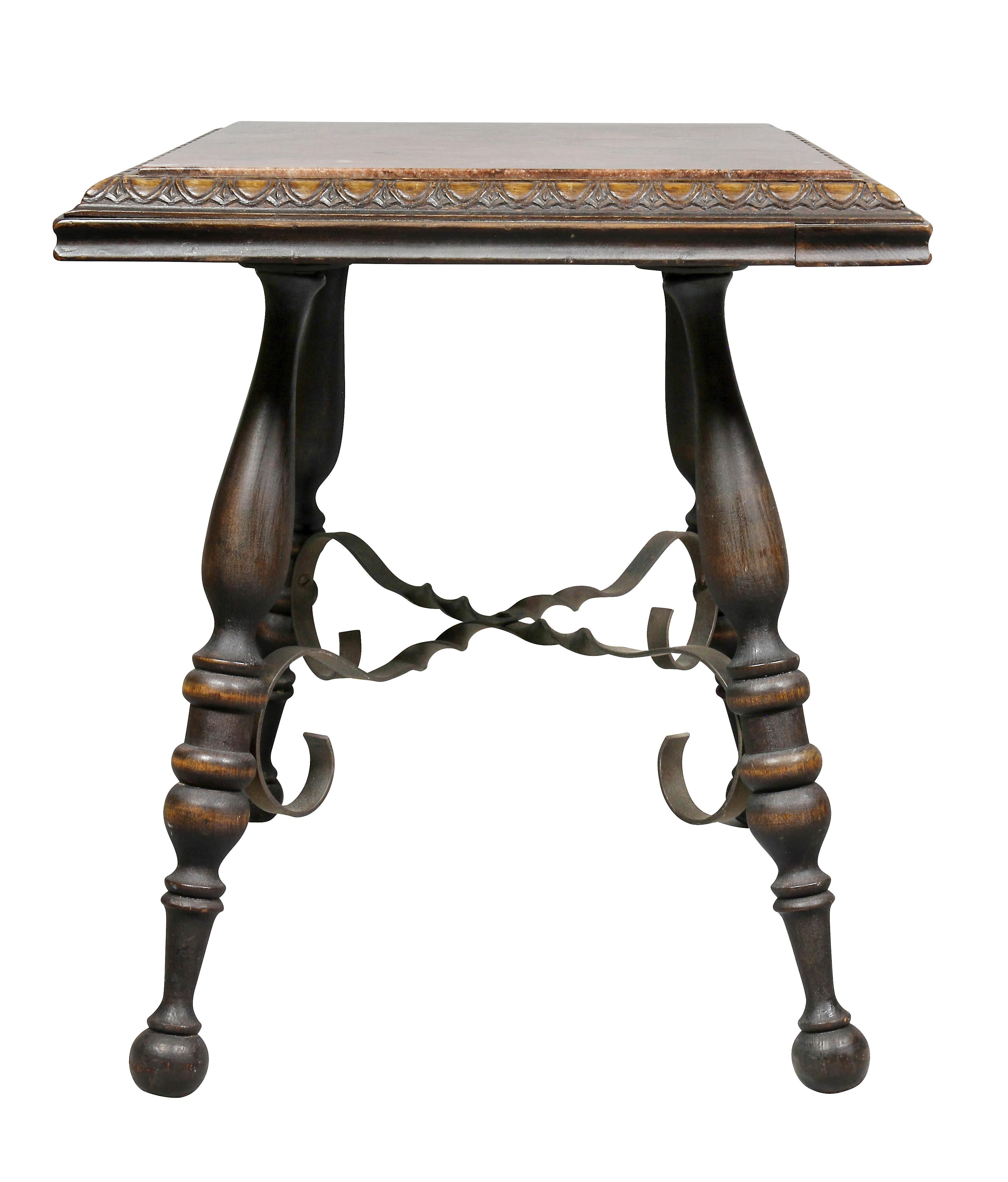 Italian Baroque Style Walnut Table 2