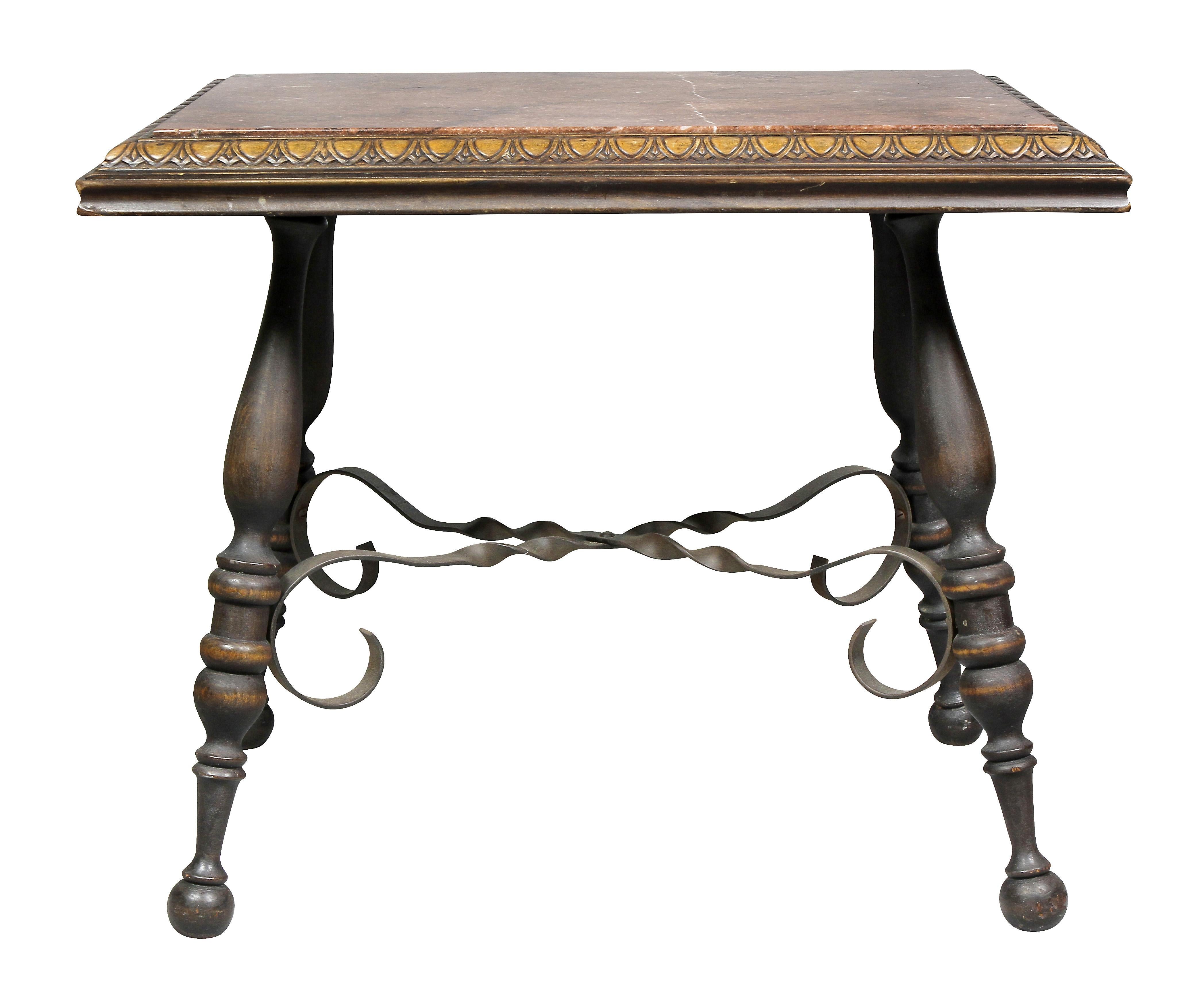 Italian Baroque Style Walnut Table 3