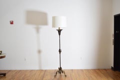 Italian Baroque Style Wrought Iron and Metal Floor Lamp, circa 1900