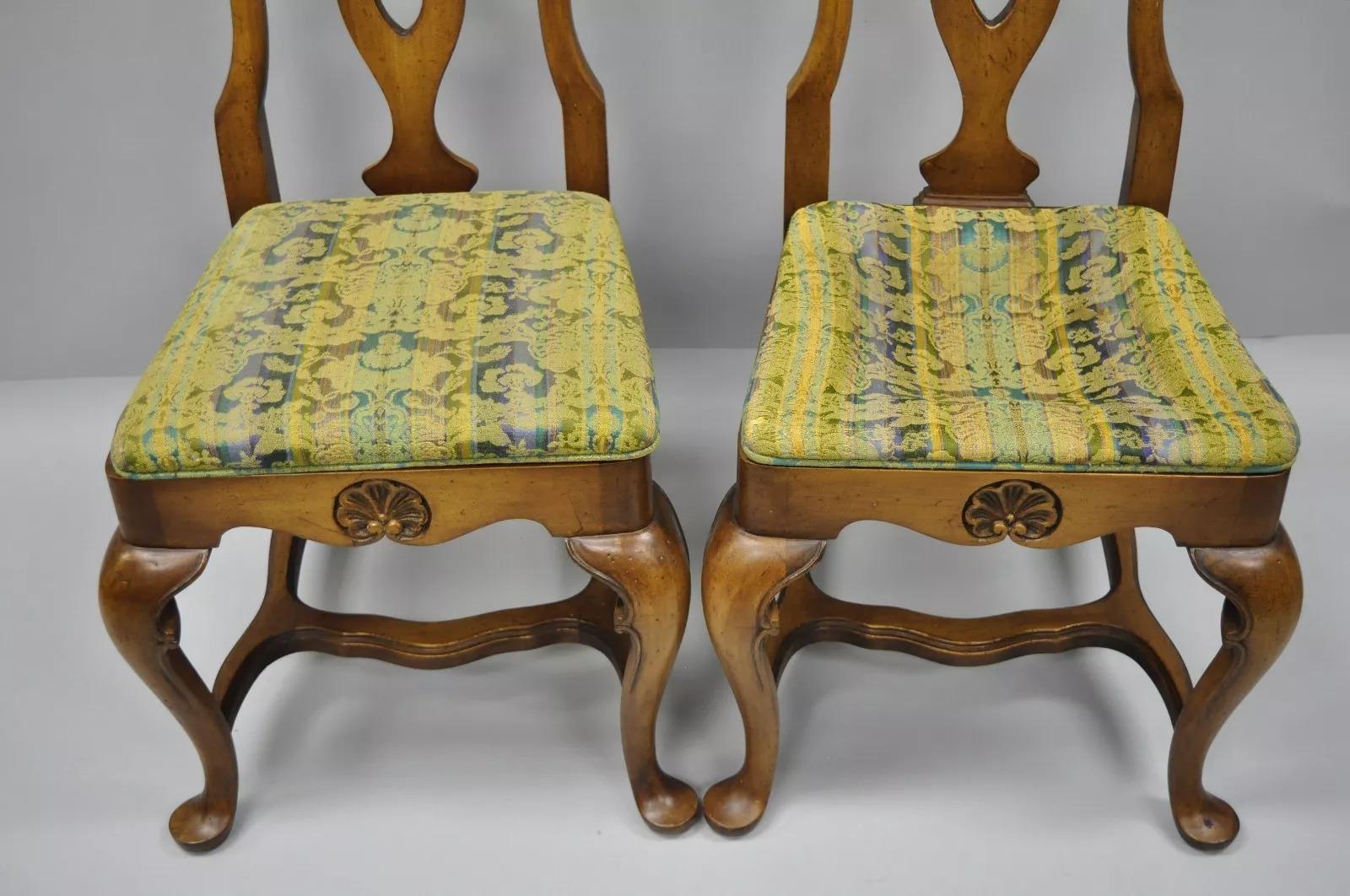 Italian Baroque Swedish Rococo Style High Back Dining Side Chairs - Set of 4 (20. Jahrhundert) im Angebot