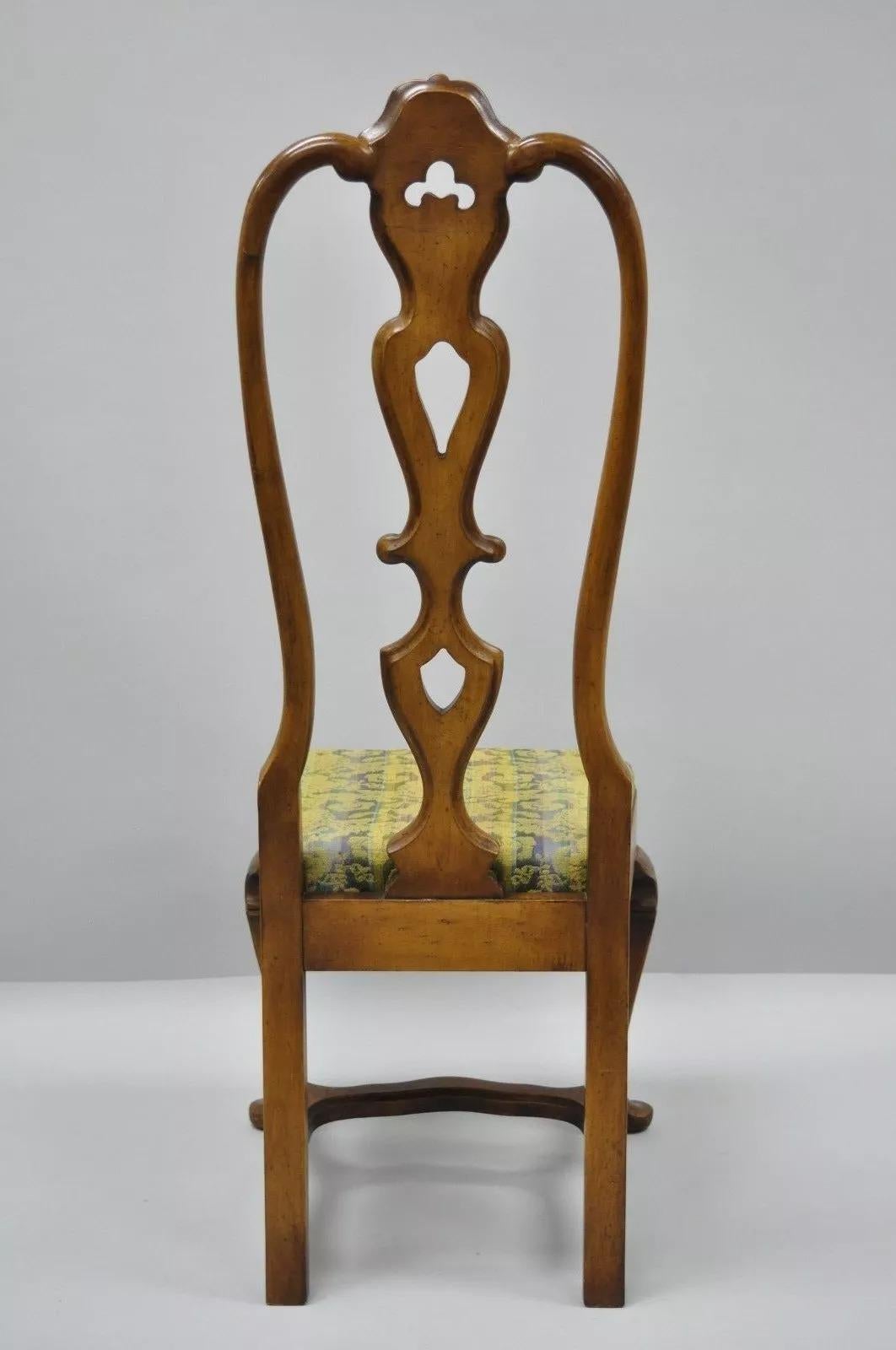 Italian Baroque Swedish Rococo Style High Back Dining Side Chairs - Set of 4 im Angebot 1