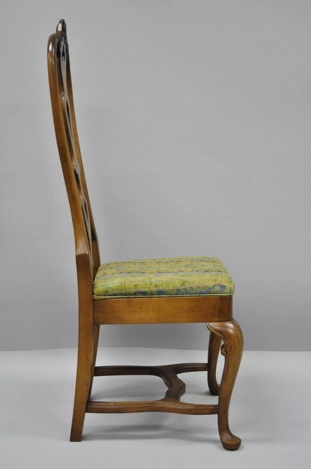 Italian Baroque Swedish Rococo Style High Back Dining Side Chairs - Set of 4 im Angebot 2