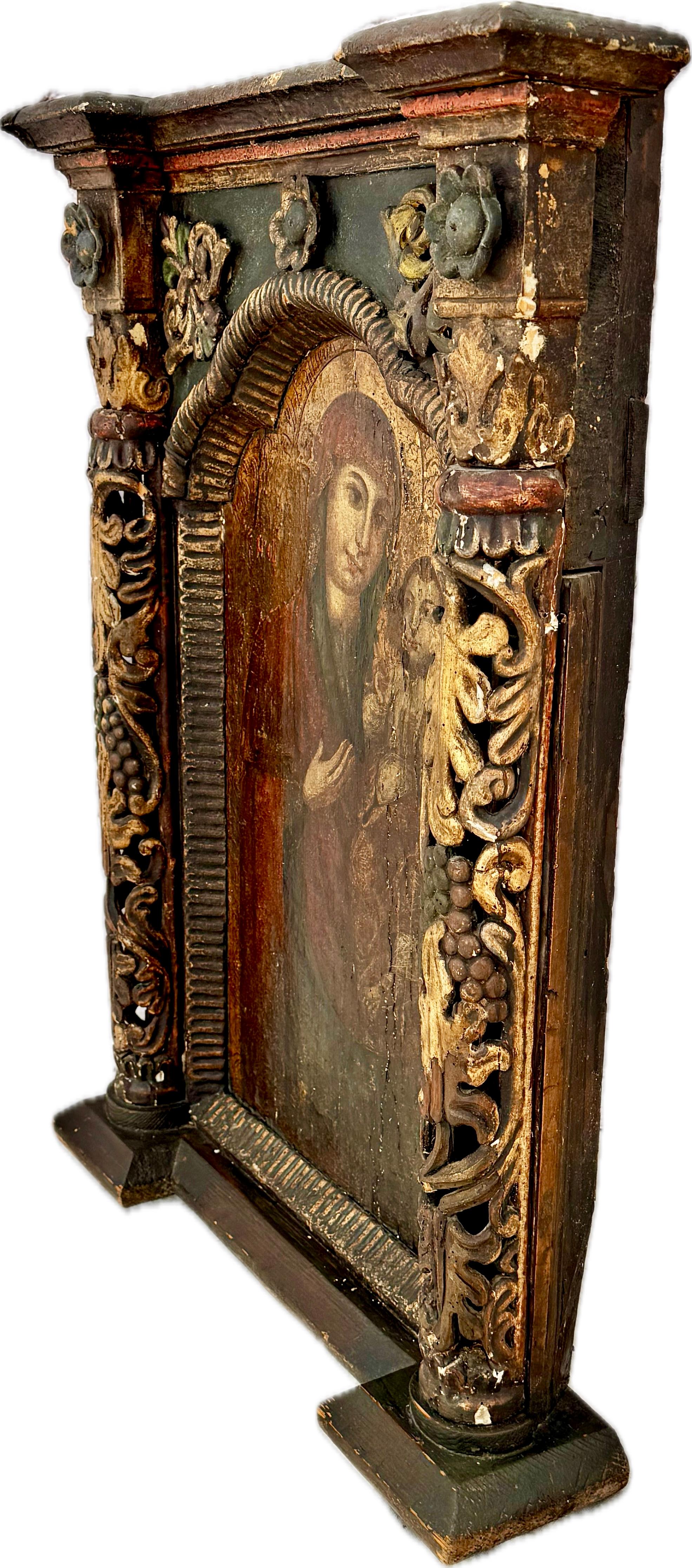 Italian Baroque Tabernacle Framed Painting For Sale 2