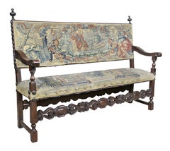 Italian Baroque Walnut Bench