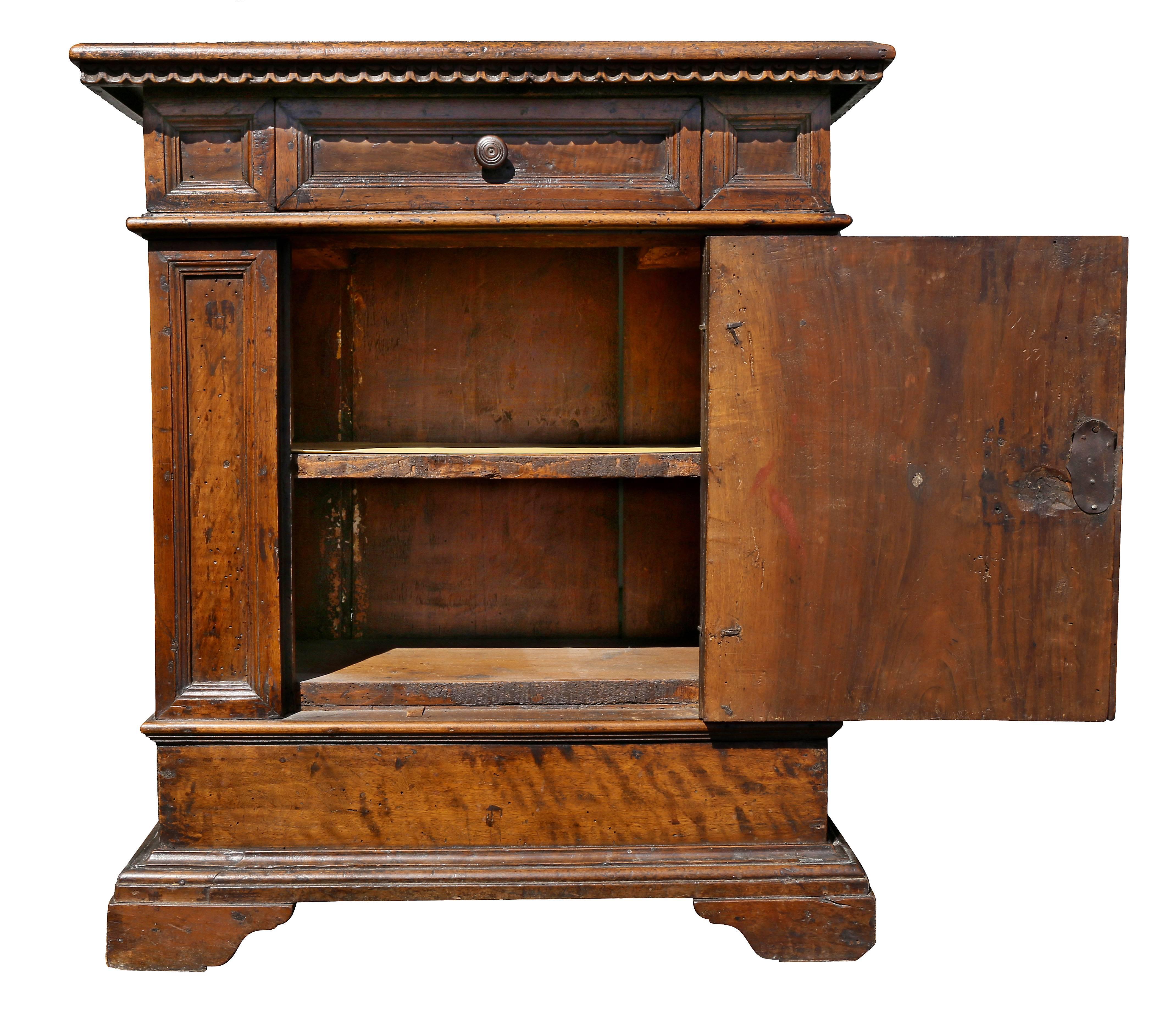 Late 17th Century Italian Baroque Walnut Cabinet