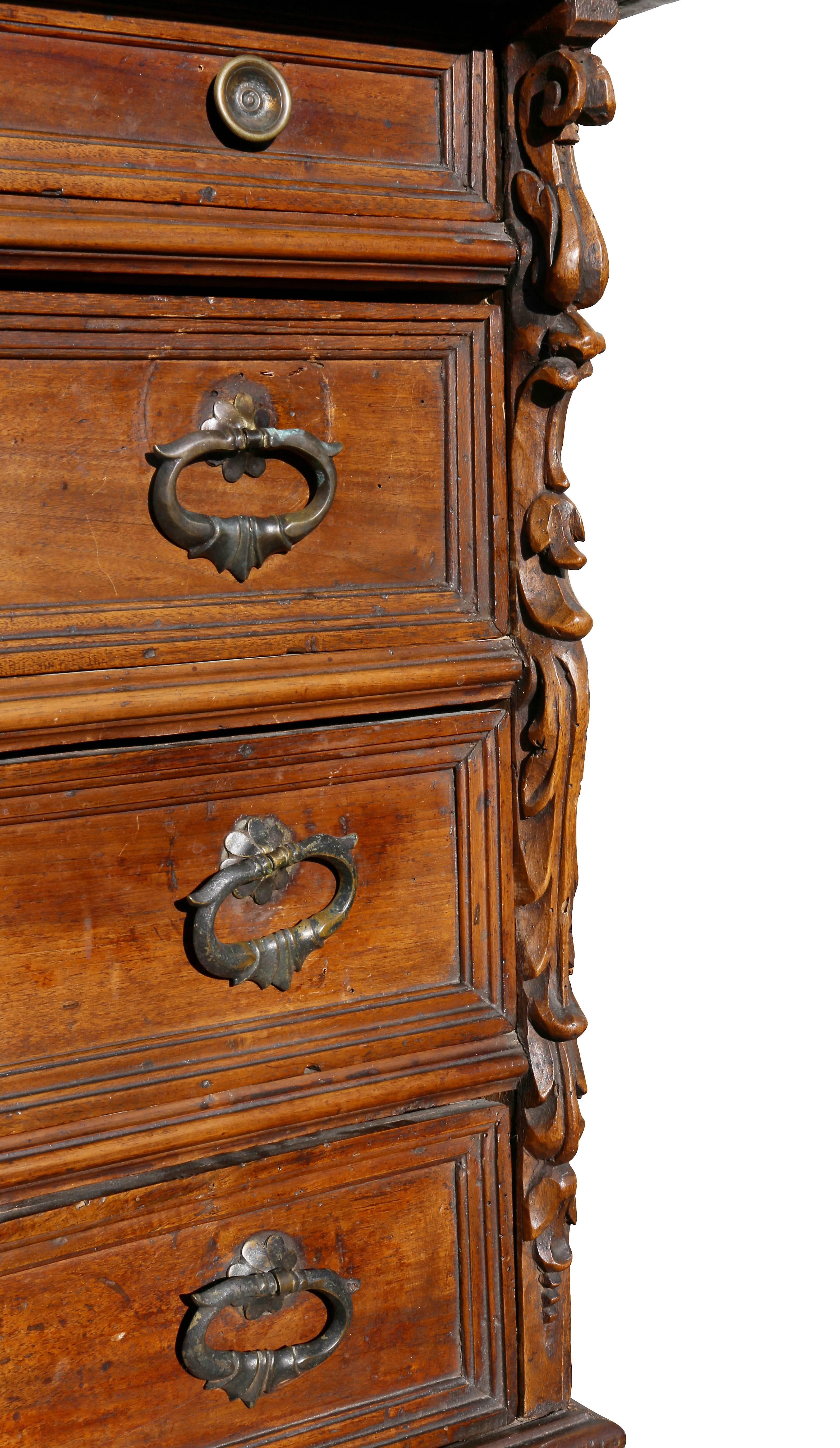 Late 17th Century Italian Baroque Walnut Commode