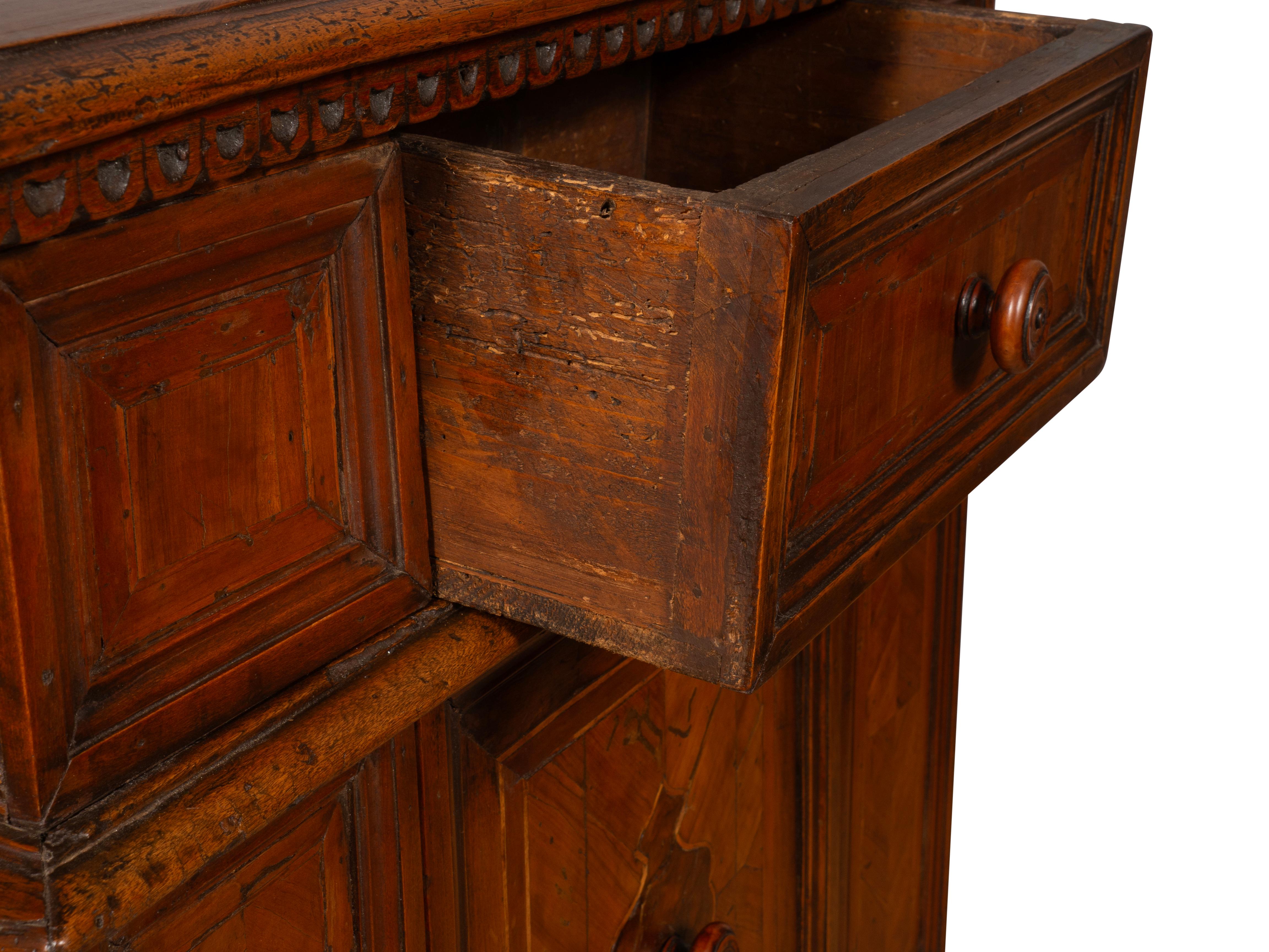 Italian Baroque Walnut Credenza For Sale 8