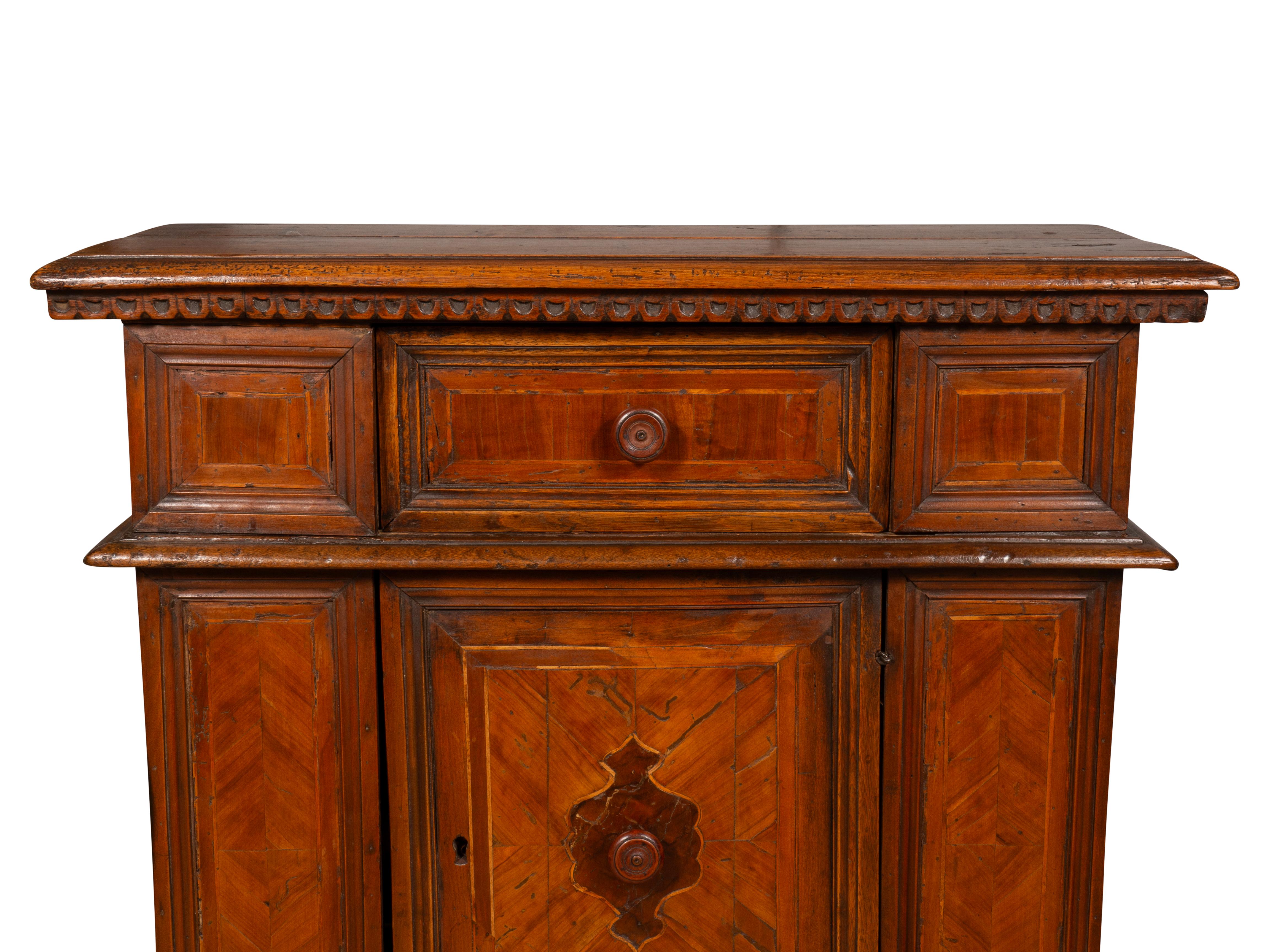 Italian Baroque Walnut Credenza For Sale 11