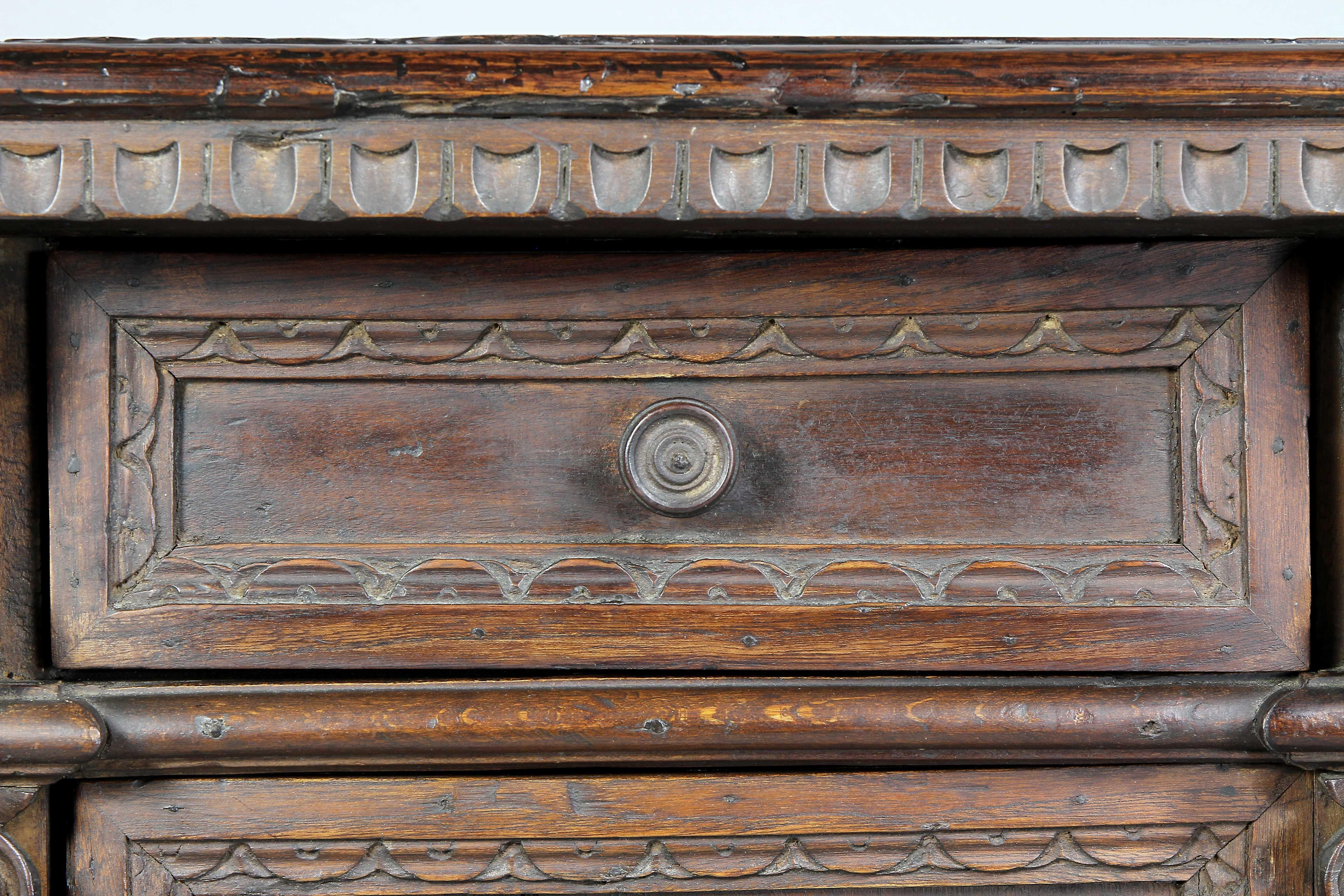 Italian Baroque Walnut Credenza 1